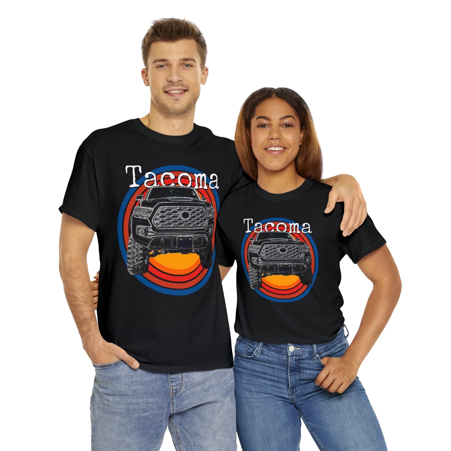 Tacoma 4x4 Pick Up Truck,  Off Road Pickup Truck Heavy Cotton Tee