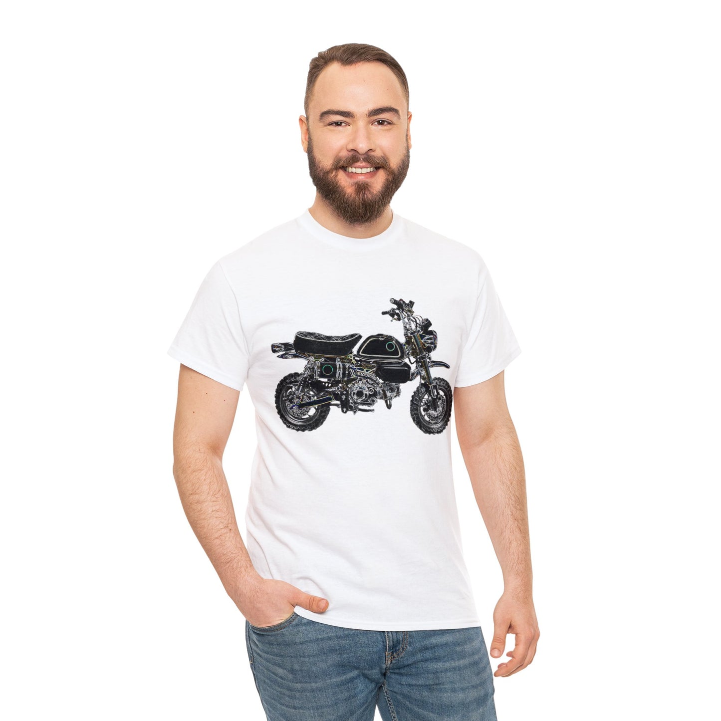 125Z Monkey Motorcycle, Mini Bike, Motocross, Off Road Heavy Cotton Tee