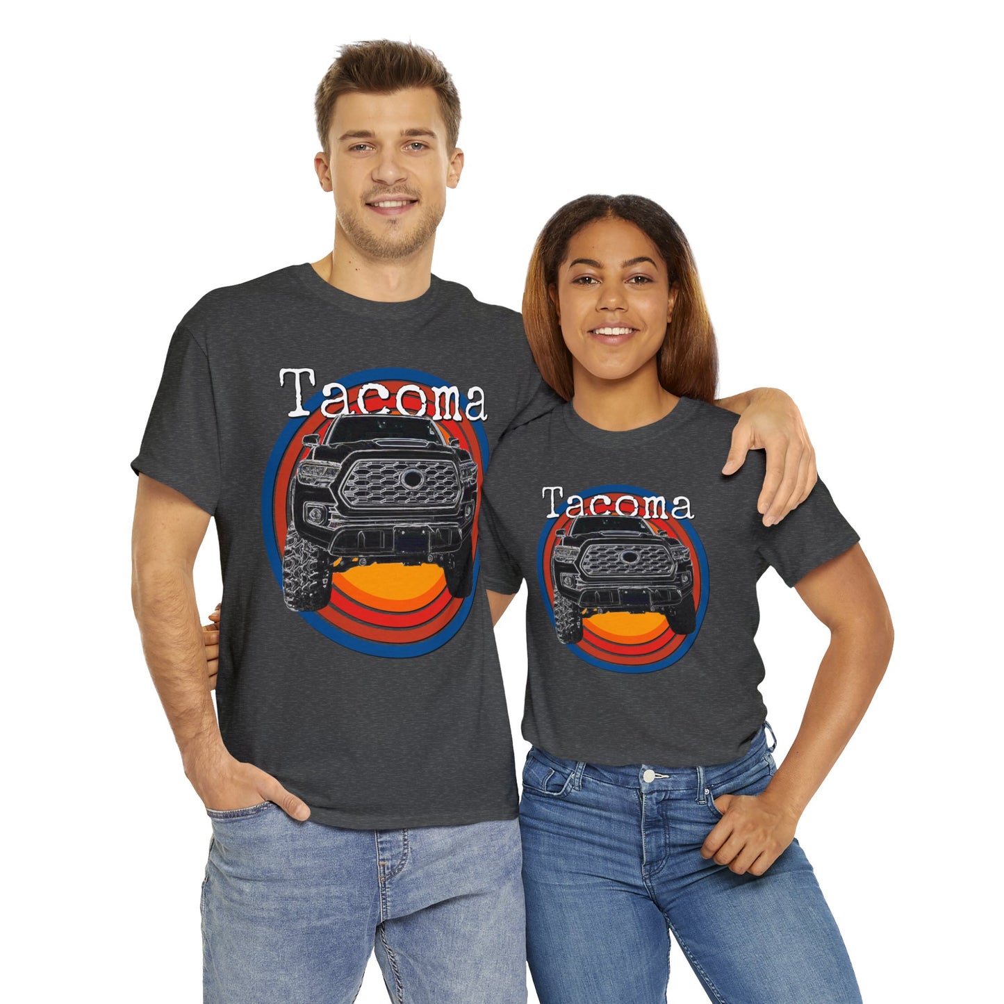 Tacoma 4x4 Pick Up Truck,  Off Road Pickup Truck Heavy Cotton Tee