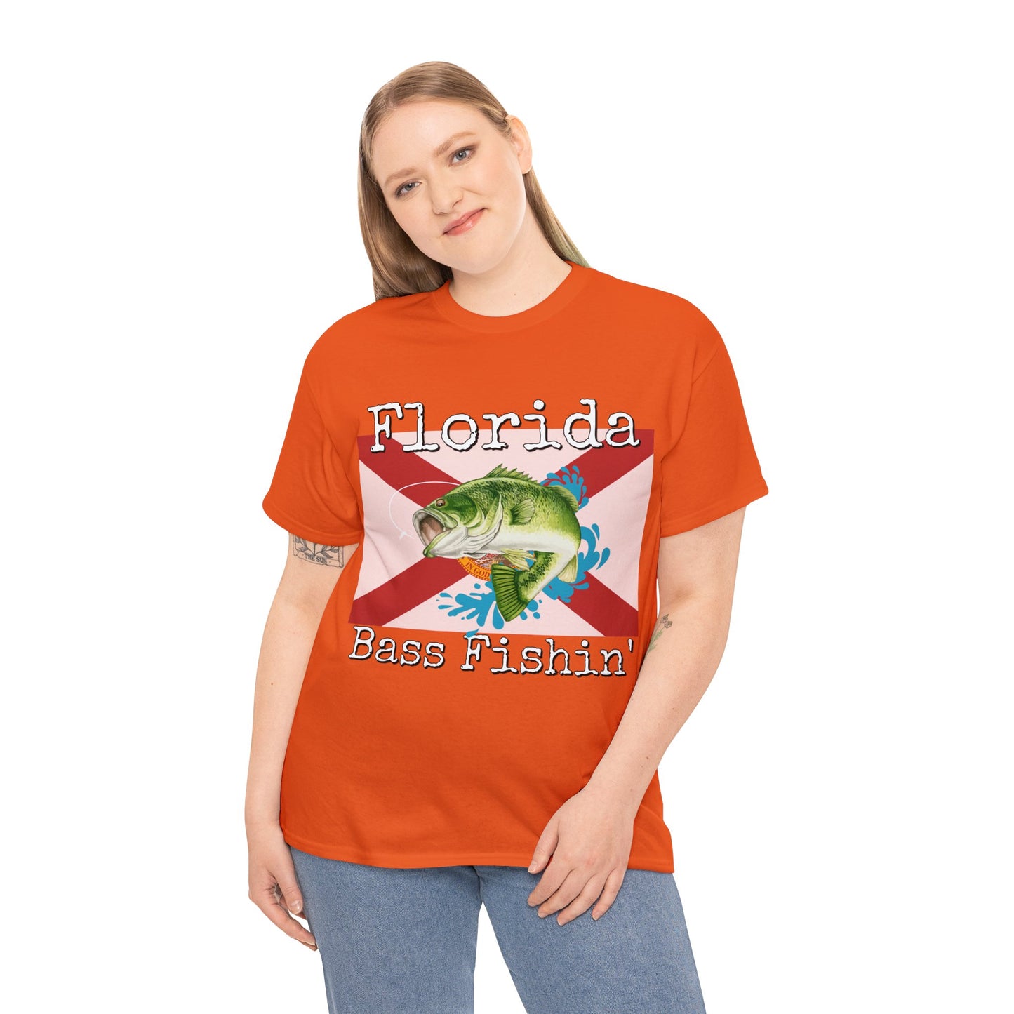 Vintage Florida Flag Bass Fishing Heavy Cotton Tee