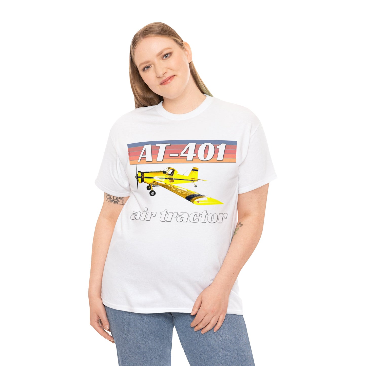 AT 401 Crop Duster Plane, Air Tractor Airplane, Farming Airplane Heavy Cotton Tee