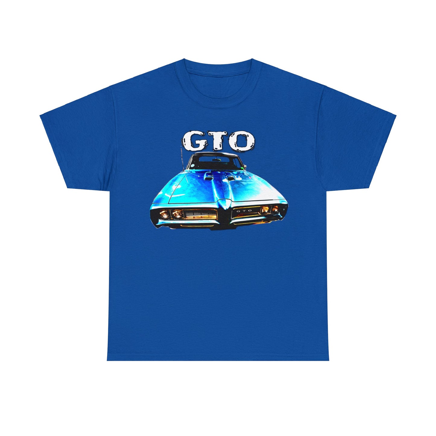 GTO American Muscle Car Vintage Retro Pontiac Heavy Cotton Tee