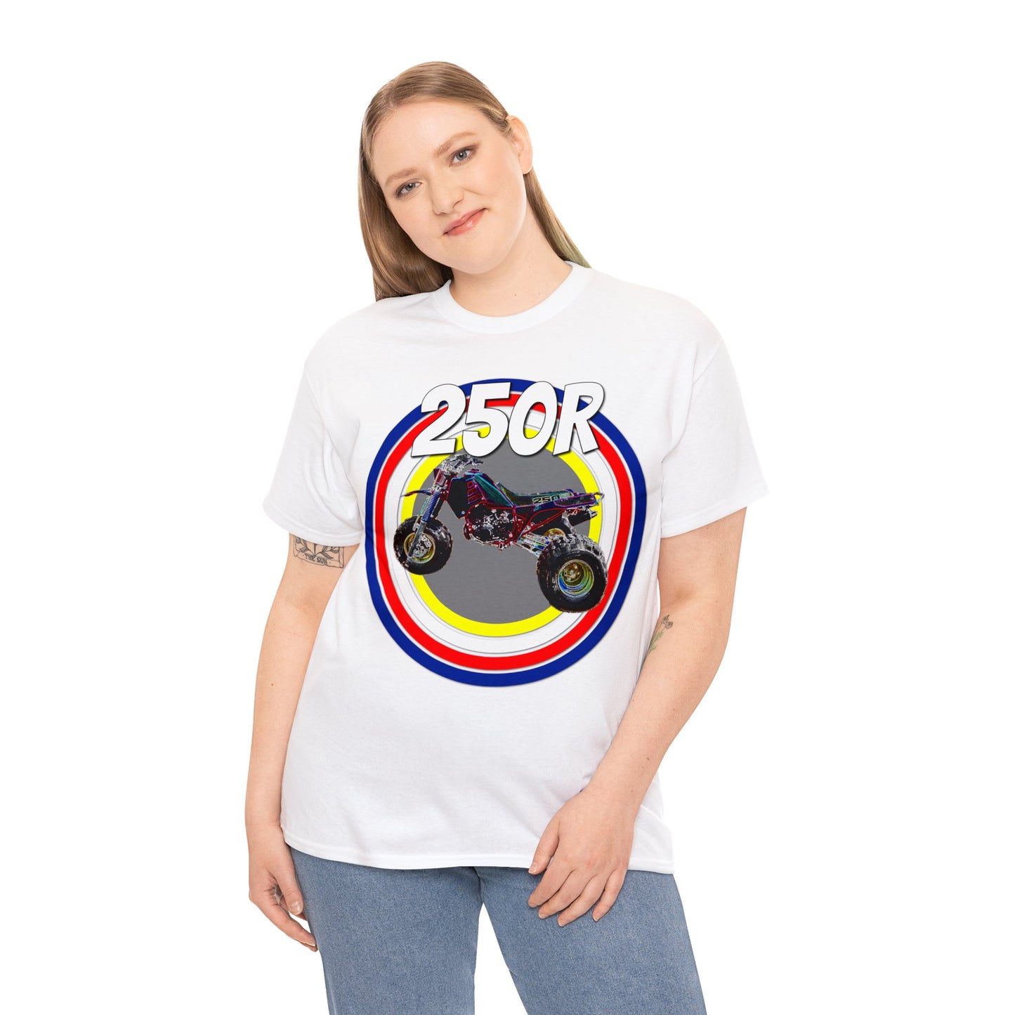 250R Three Wheeler, Retro Three Wheeler, 2 Stroke 3 Wheeler, ATV, ATC Heavy Cotton Tee