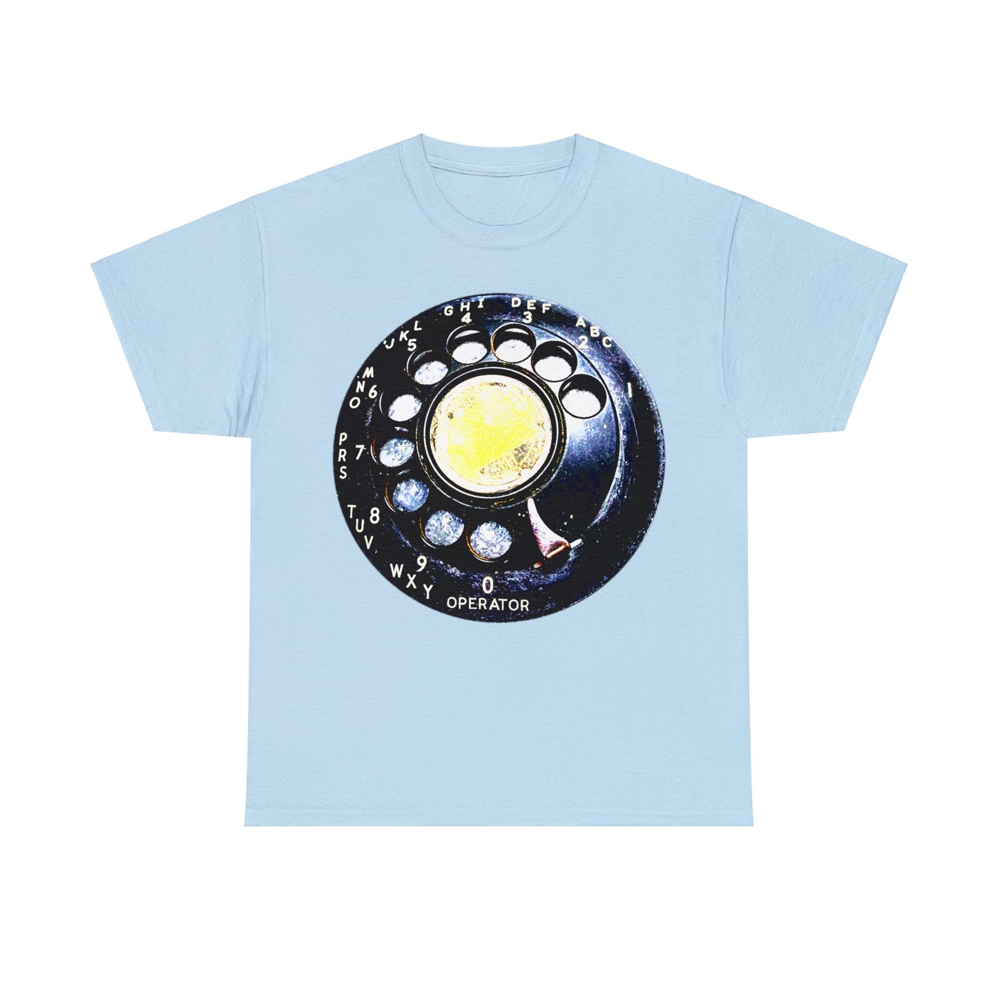 Vintage Retro Rotary Antique Telephone Phone Heavy Cotton Tee