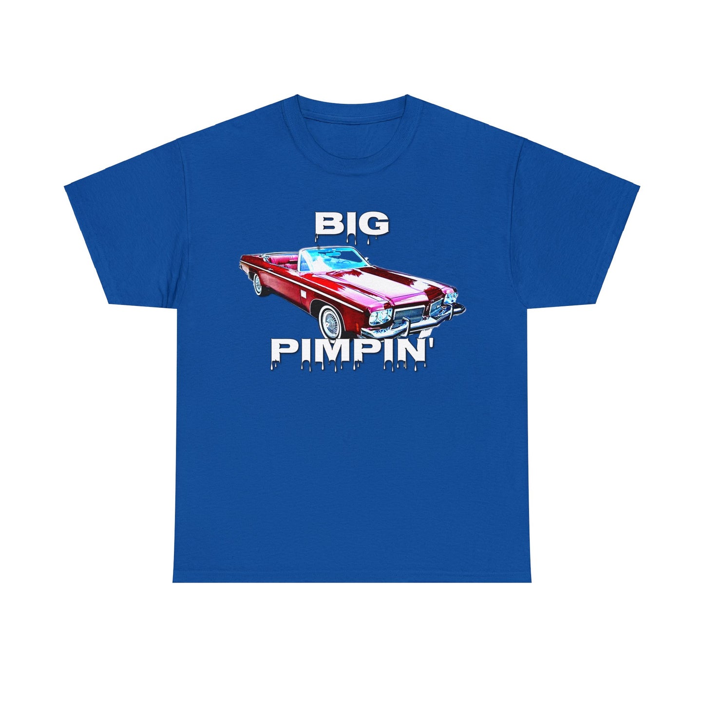 Big Pimpin' Convertible Olds, Vintage Car, Retro Car Heavy Cotton Tee