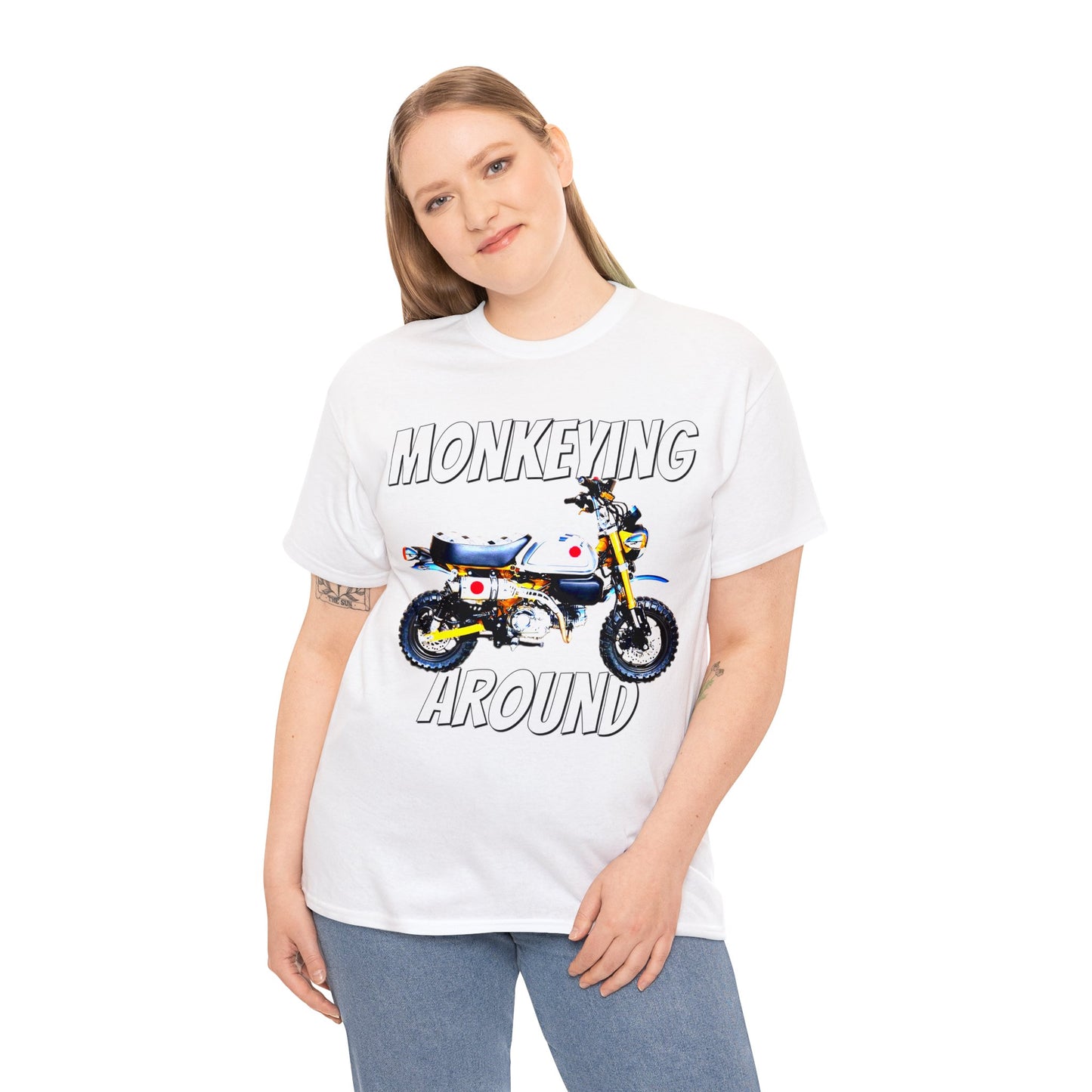 125Z Monkey Motorcycle, Mini Bike, Motocross, Off Road Heavy Cotton Tee