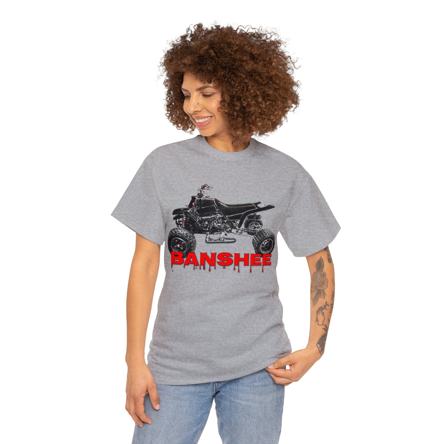 Banshee Quad ATV, Banshee Four Wheeler, Quad Bike Heavy Cotton Tee