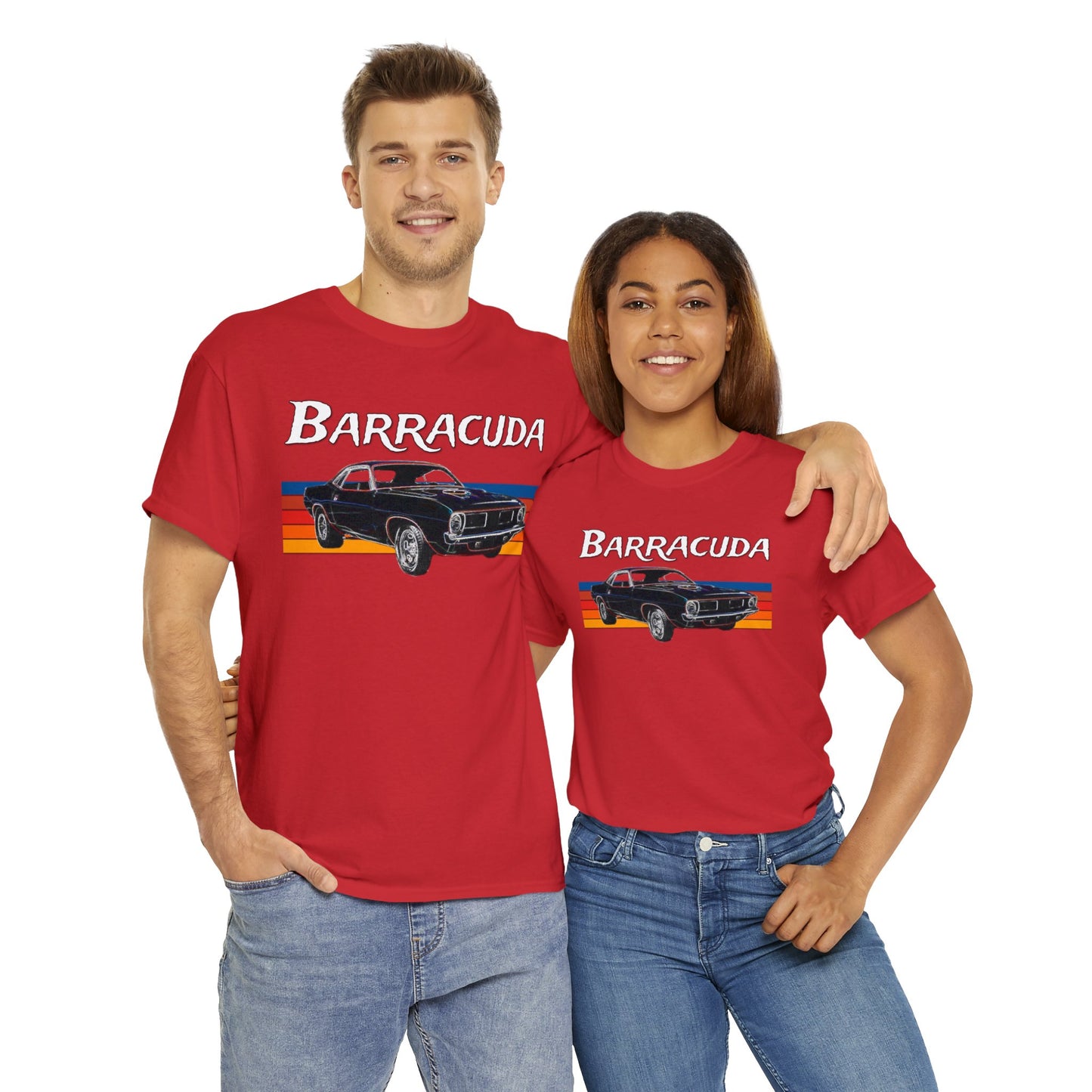 Barracuda Muscle Car, Cuda American Muscle Car, 1970s Car Heavy Cotton Tee