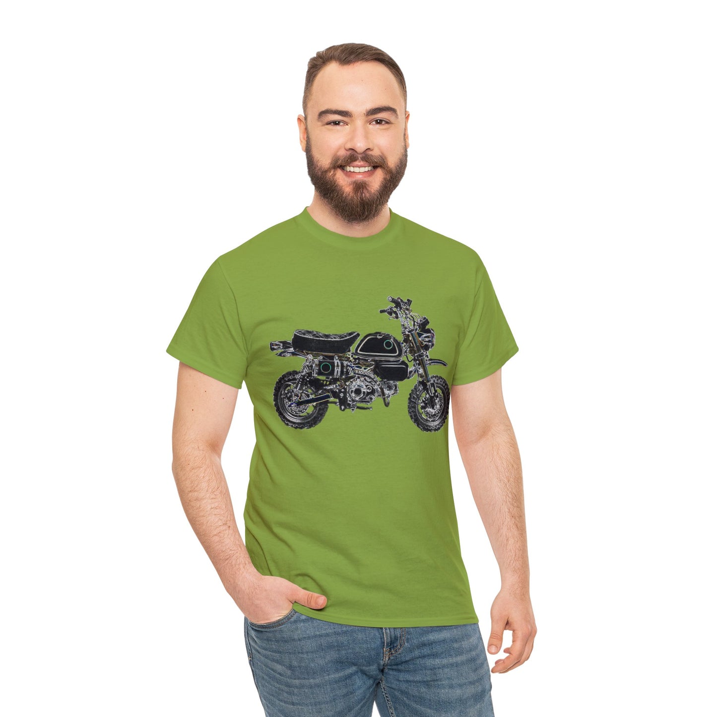 125Z Monkey Motorcycle, Mini Bike, Motocross, Off Road Heavy Cotton Tee