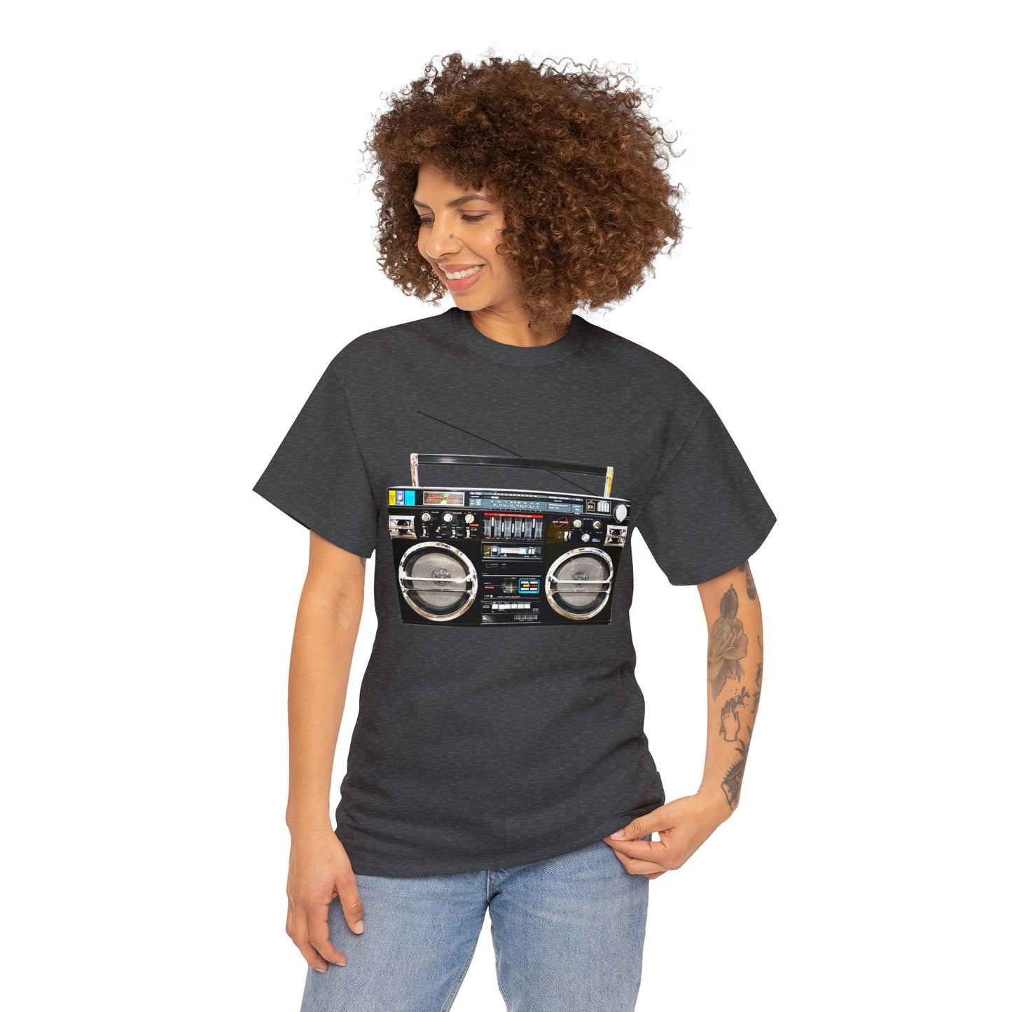 Jambox, Boom Box, Ghetto Blaster, Radio, Tape Player Heavy Cotton Tee