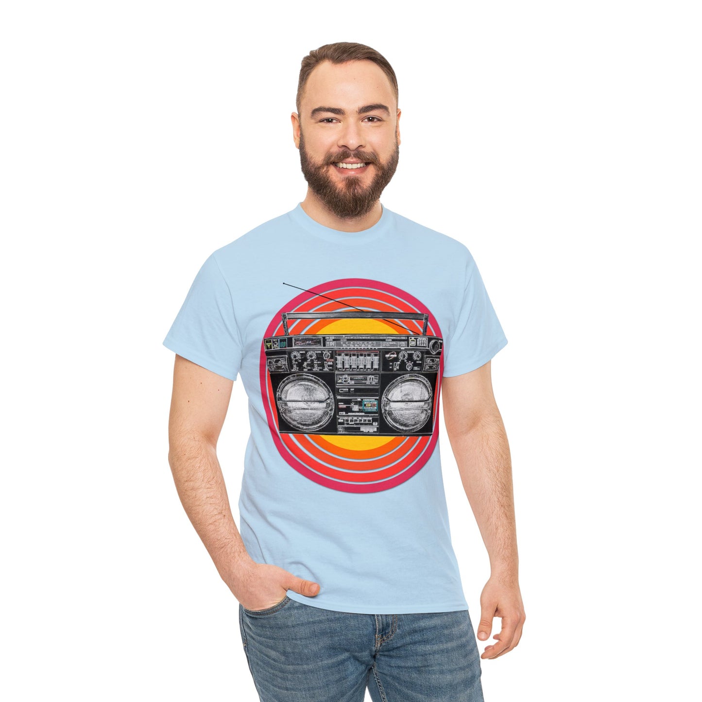 Jambox, Boom Box, Ghetto Blaster, Radio, Tape Player Heavy Cotton Tee