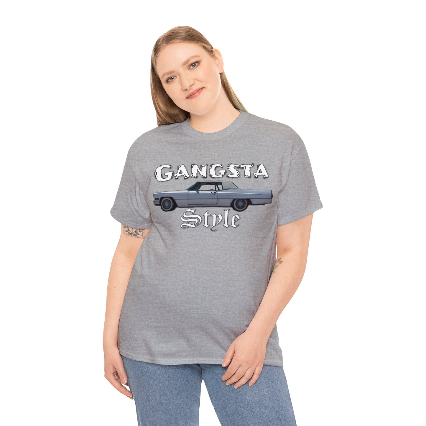 Deville Car, Antique American Car, Retro American Car, Gangsta Style Heavy Cotton Tee