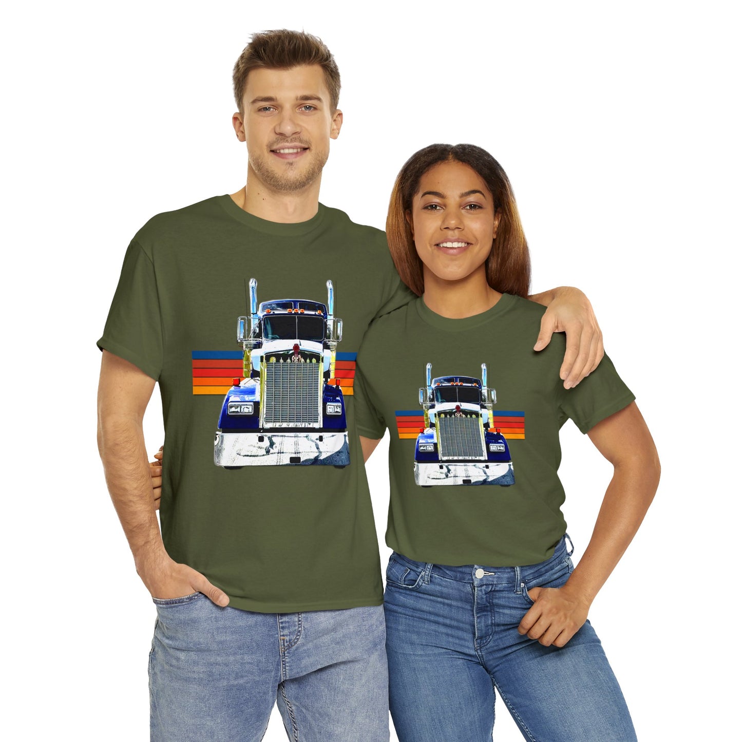 Bobtail Truck, 18 Wheeler, Ken, Trucker, Gift for Trucker Heavy Cotton Tee