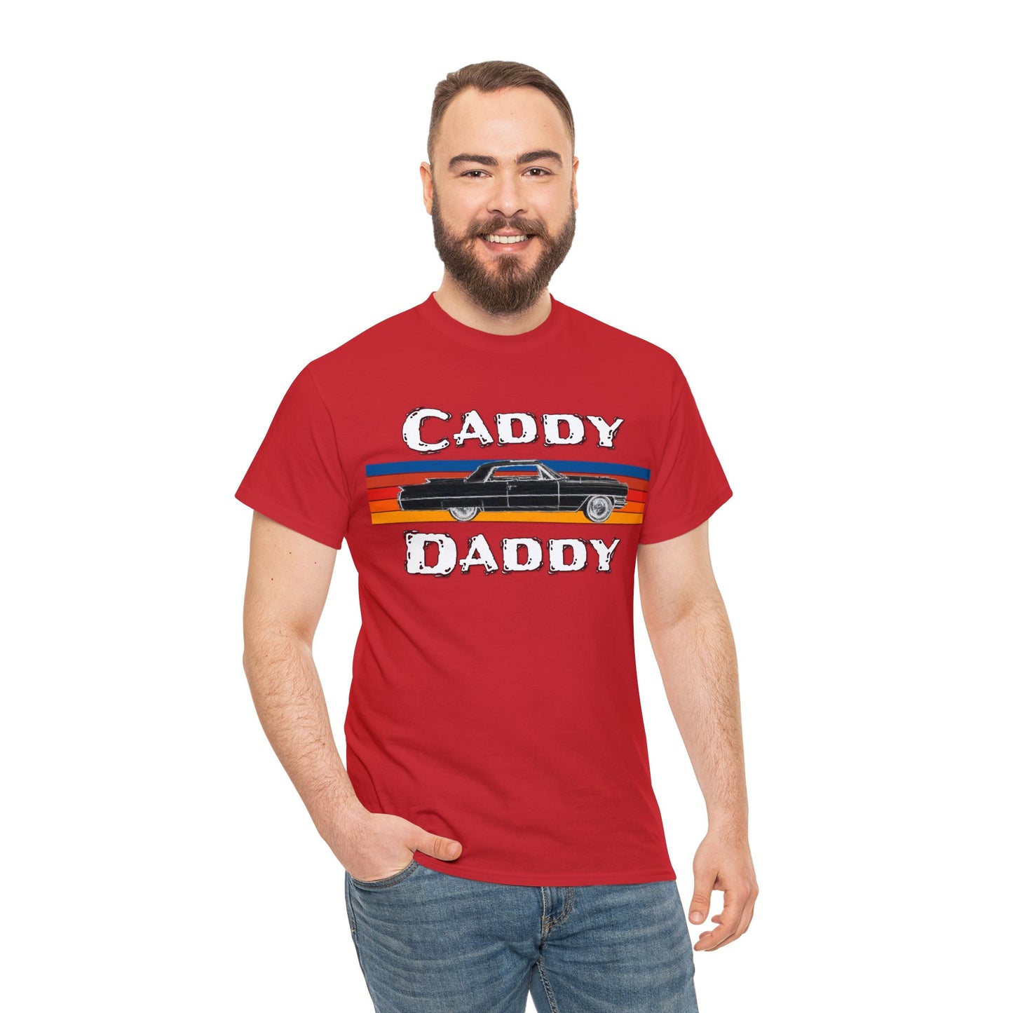 Cadillac, Vintage Car, Caddy Daddy, Retro DeVille Heavy Cotton Tee