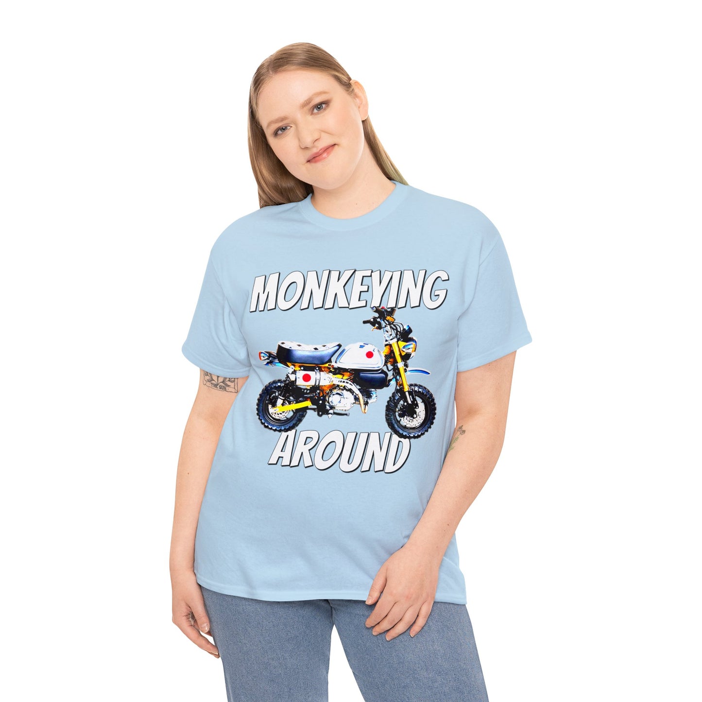 125Z Monkey Motorcycle, Mini Bike, Motocross, Off Road Heavy Cotton Tee