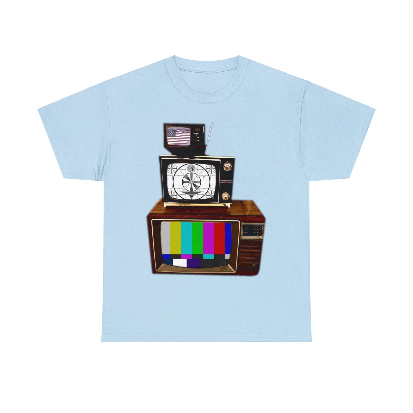 Vintage Televisions, Tube TV, Sign Off Screen, Old School, Vintage, Retro Heavy Cotton Tee