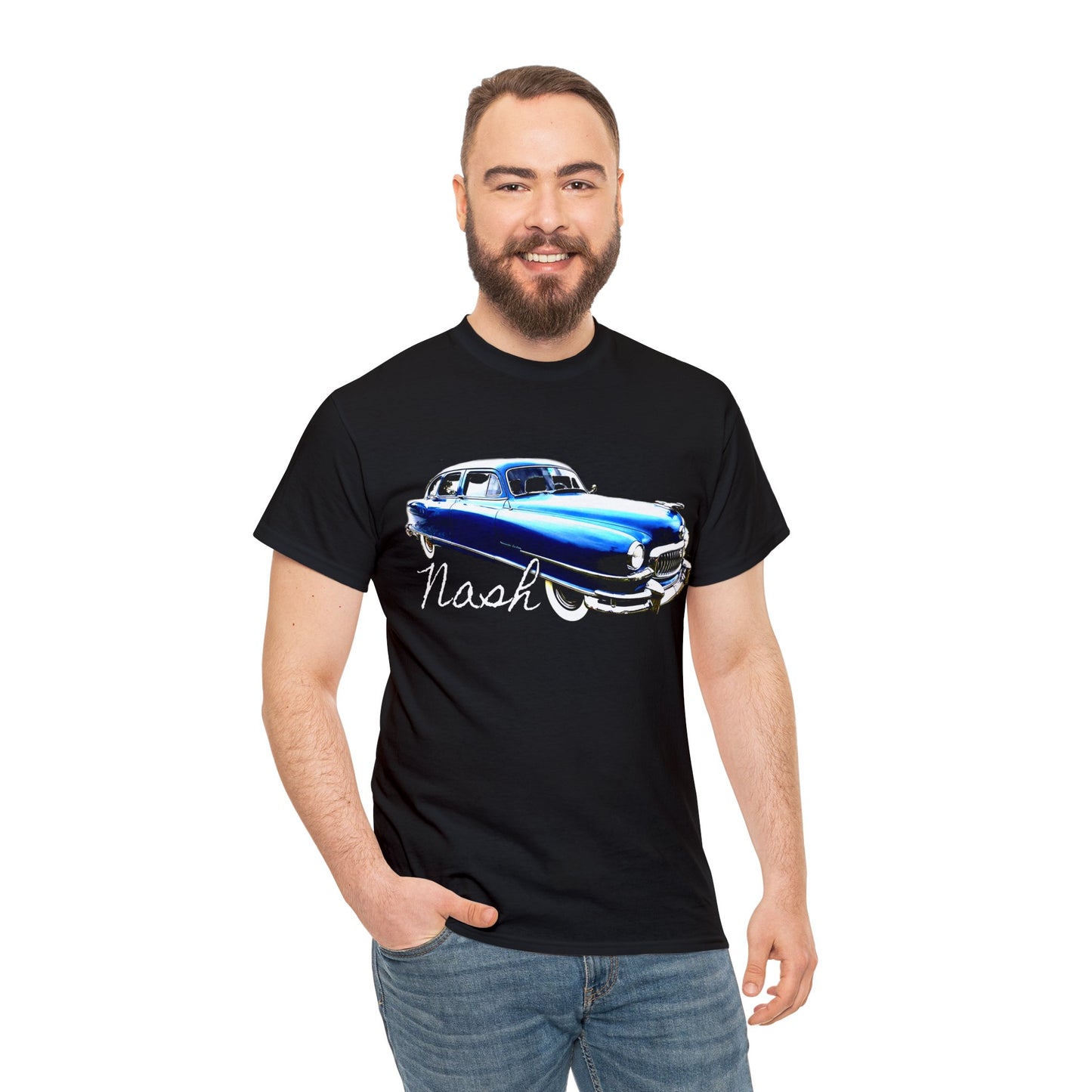 Nash Car, Vintage Car, Retro American Car, Mercury Heavy Cotton Tee