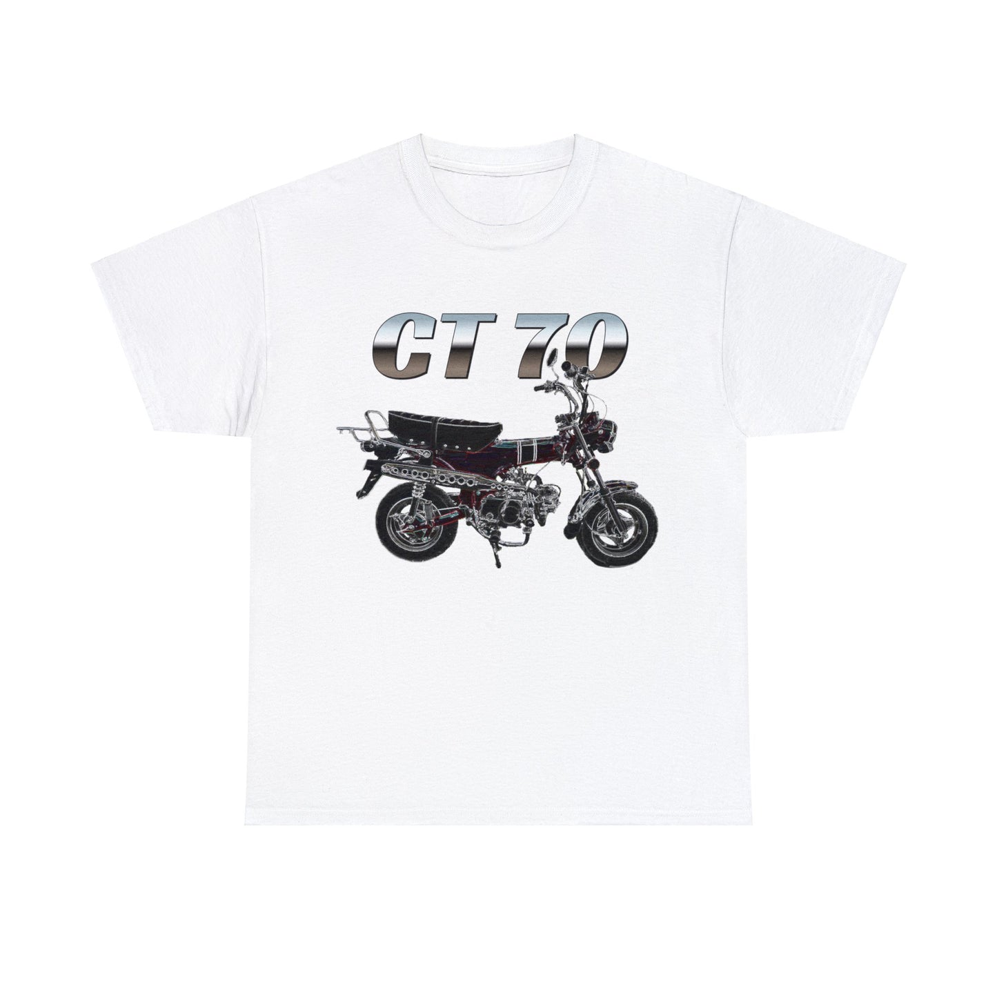 Trail 70 Mini BIke, Vintage Mini Bike, Retro Mini Bike Heavy Cotton Tee