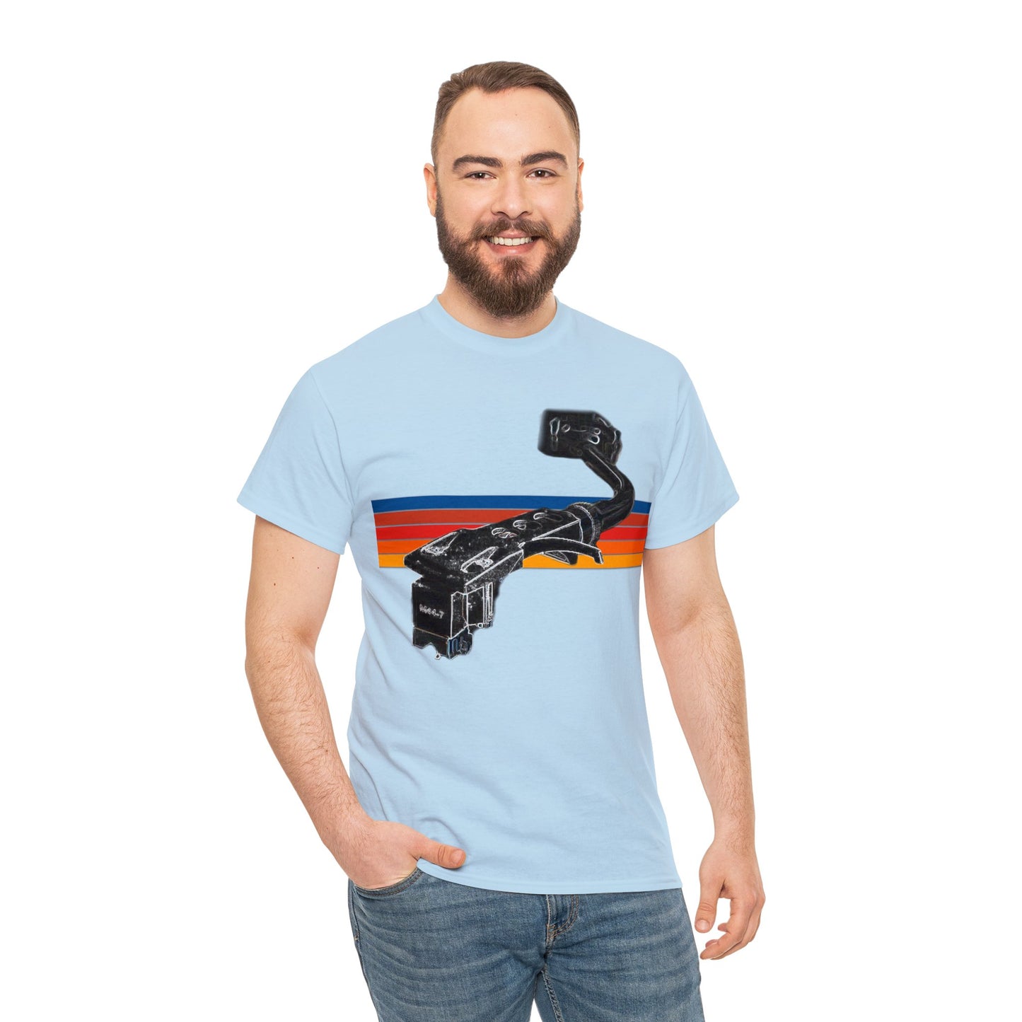 Turntable Arm, Put the Needle on the Record, DJ Turntable Heavy Cotton Tee