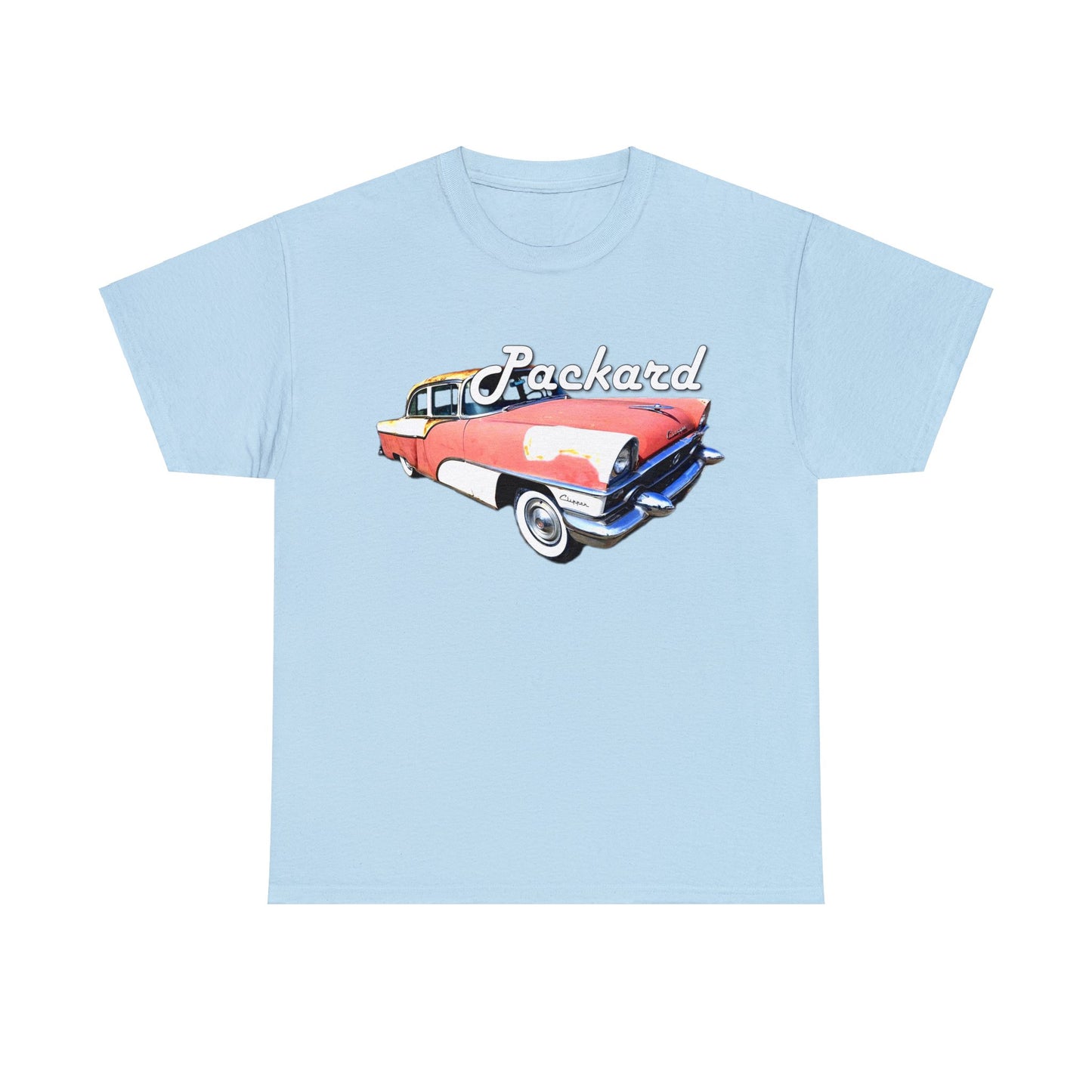 Packard Clipper, Vintage Car, Retro American Automobile Heavy Cotton Tee