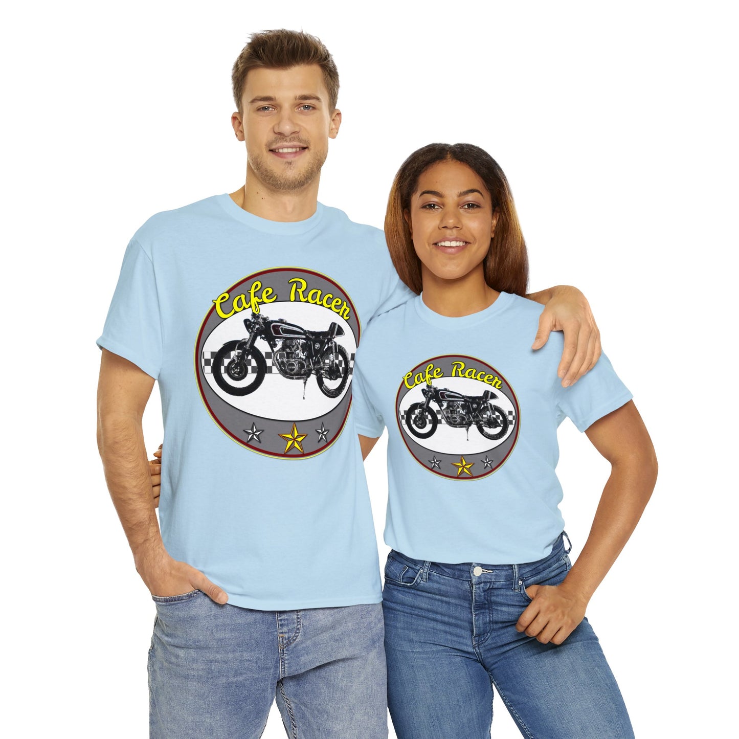 Cafe Racer Motorcycle, Street Bike, Street Motorcycle Heavy Cotton Tee