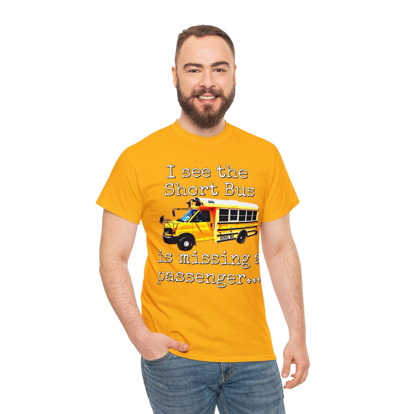 Short Bus, Short Bus Rider, I Survived Riding the Short Bus Heavy Cotton Tee