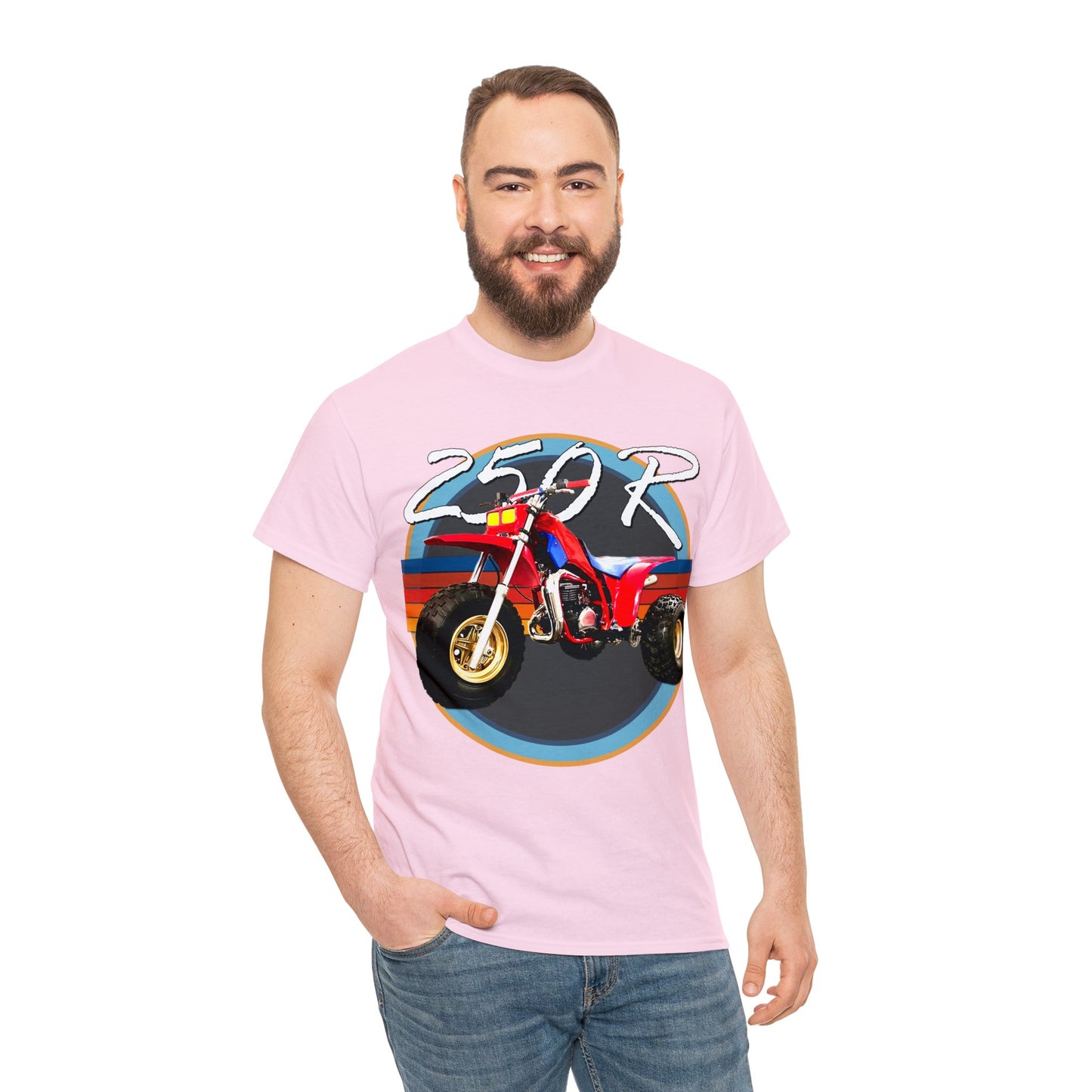 250R Three Wheeler, Retro Three Wheeler, 2 Stroke 3 Wheeler, ATV, ATC Heavy Cotton Tee