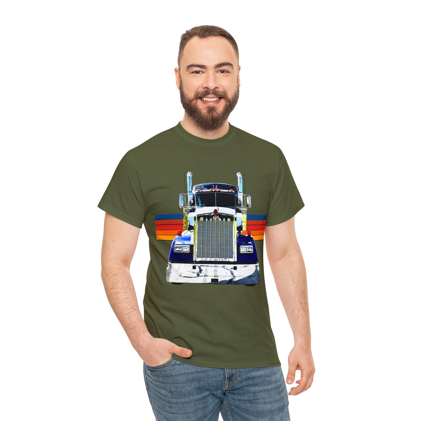 Bobtail Truck, 18 Wheeler, Ken, Trucker, Gift for Trucker Heavy Cotton Tee