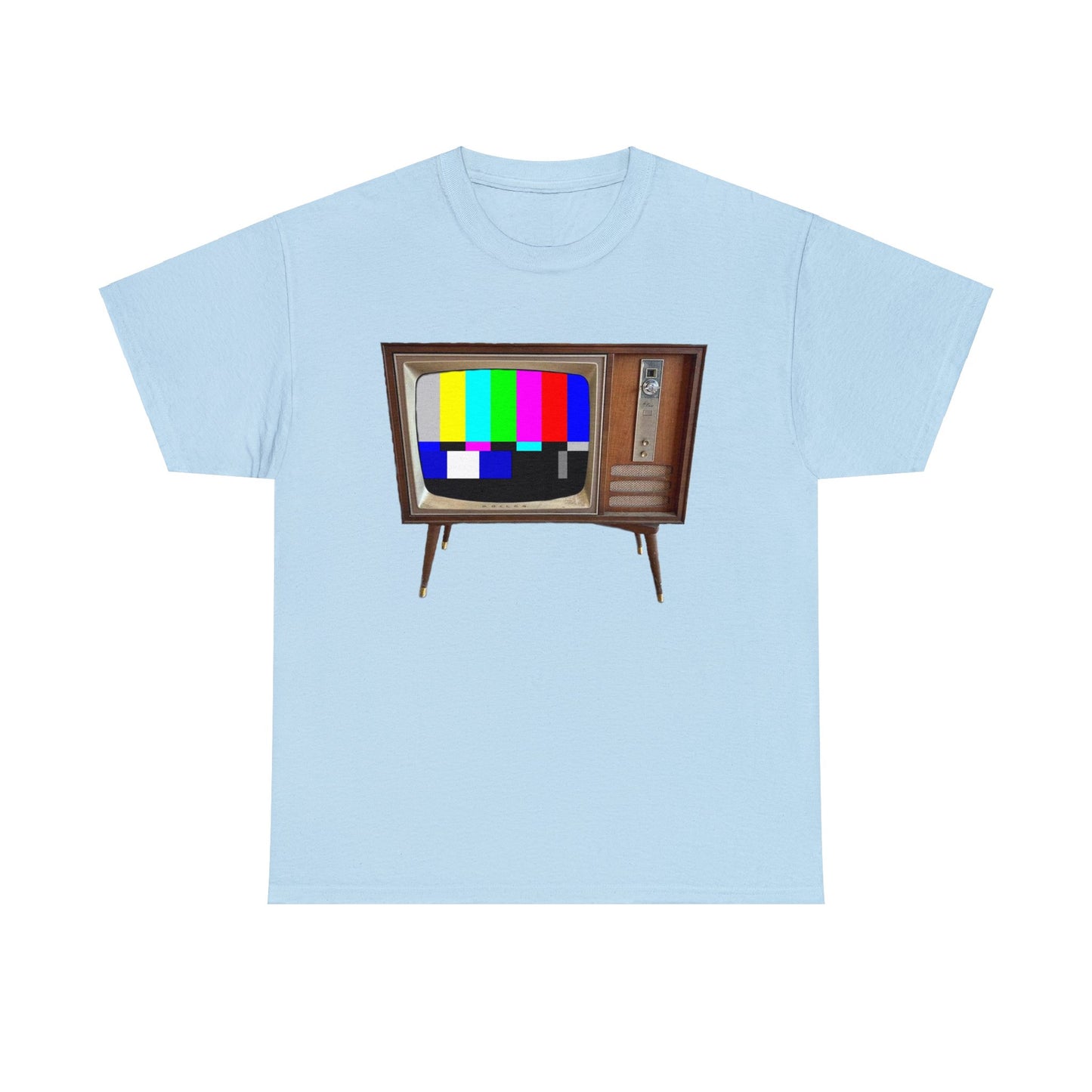 Vintage Television, Tube TV, Sign Off Screen, Old School, Vintage, Retro Heavy Cotton Tee