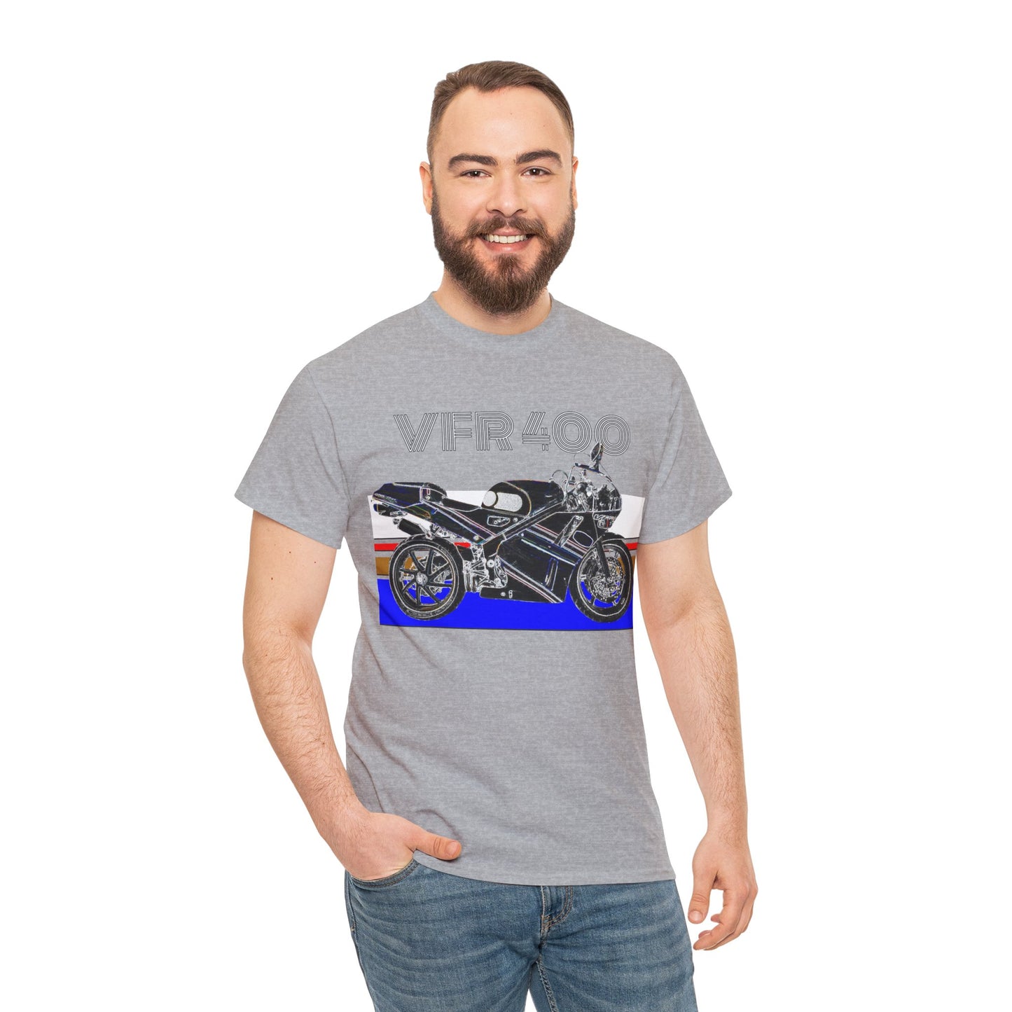 VFR 400 Motorcycle, Street Bike, Street Motorcycle, Sport Bike Heavy Cotton Tee