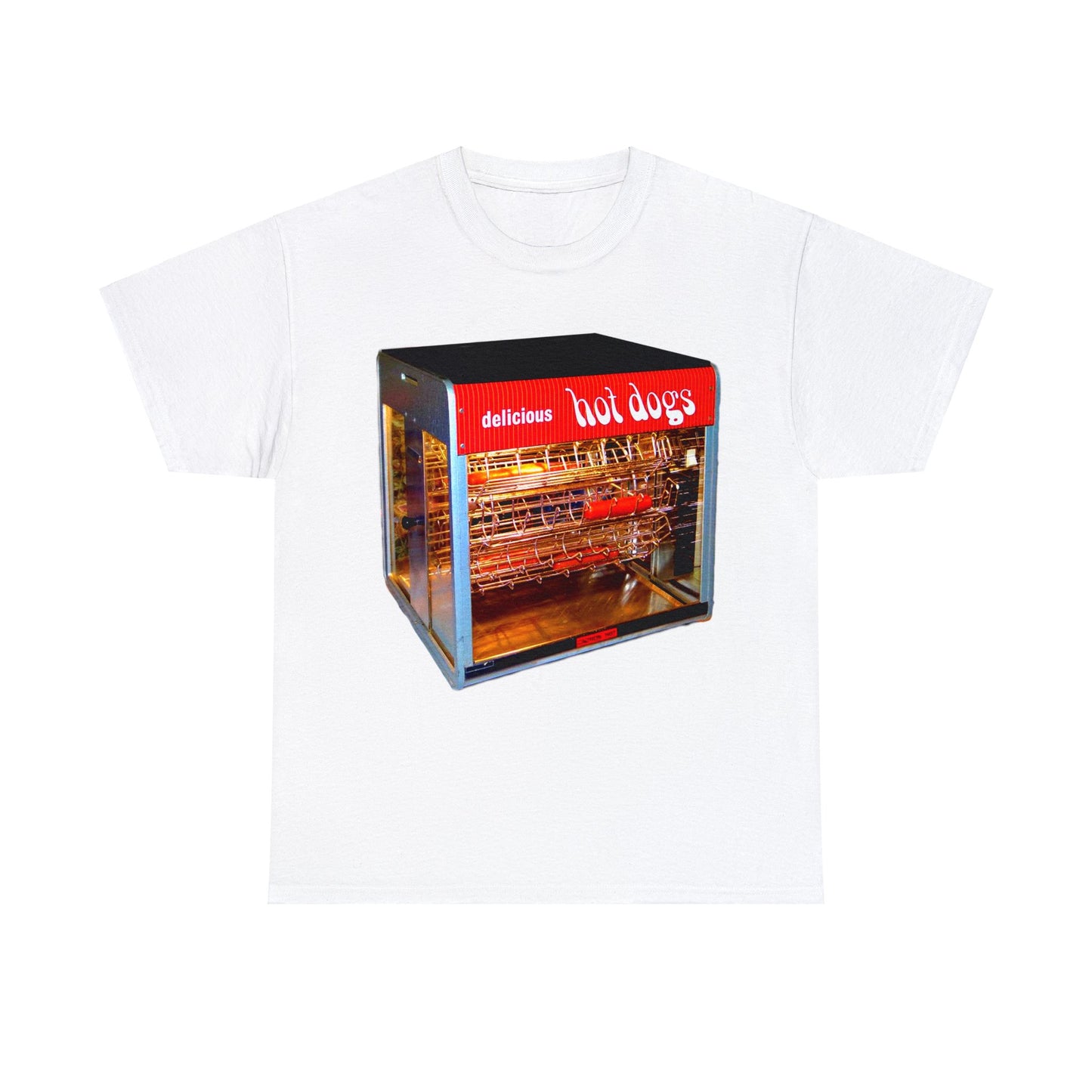 Hot Dog Roller, Hot Dog Vendor, Hot Dog Machine, Delicious Hot Dogs Heavy Cotton Tee