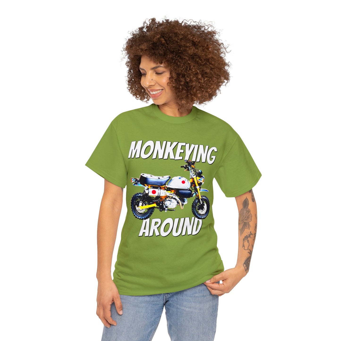 125Z Monkey Motorcycle, Mini Bike, Motocross, Off Road Heavy Cotton Tee