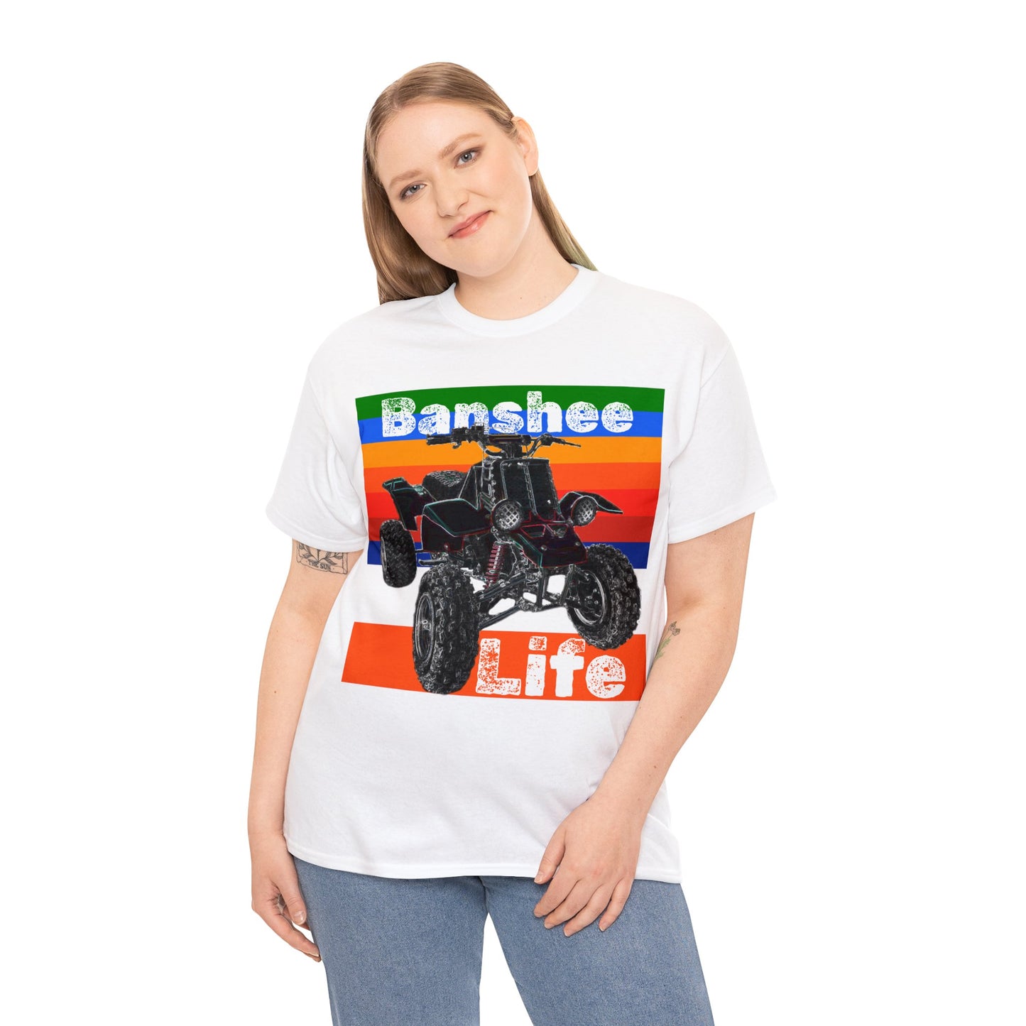 Banshee Quad ATV, Banshee Four Wheeler, Quad Bike Heavy Cotton Tee