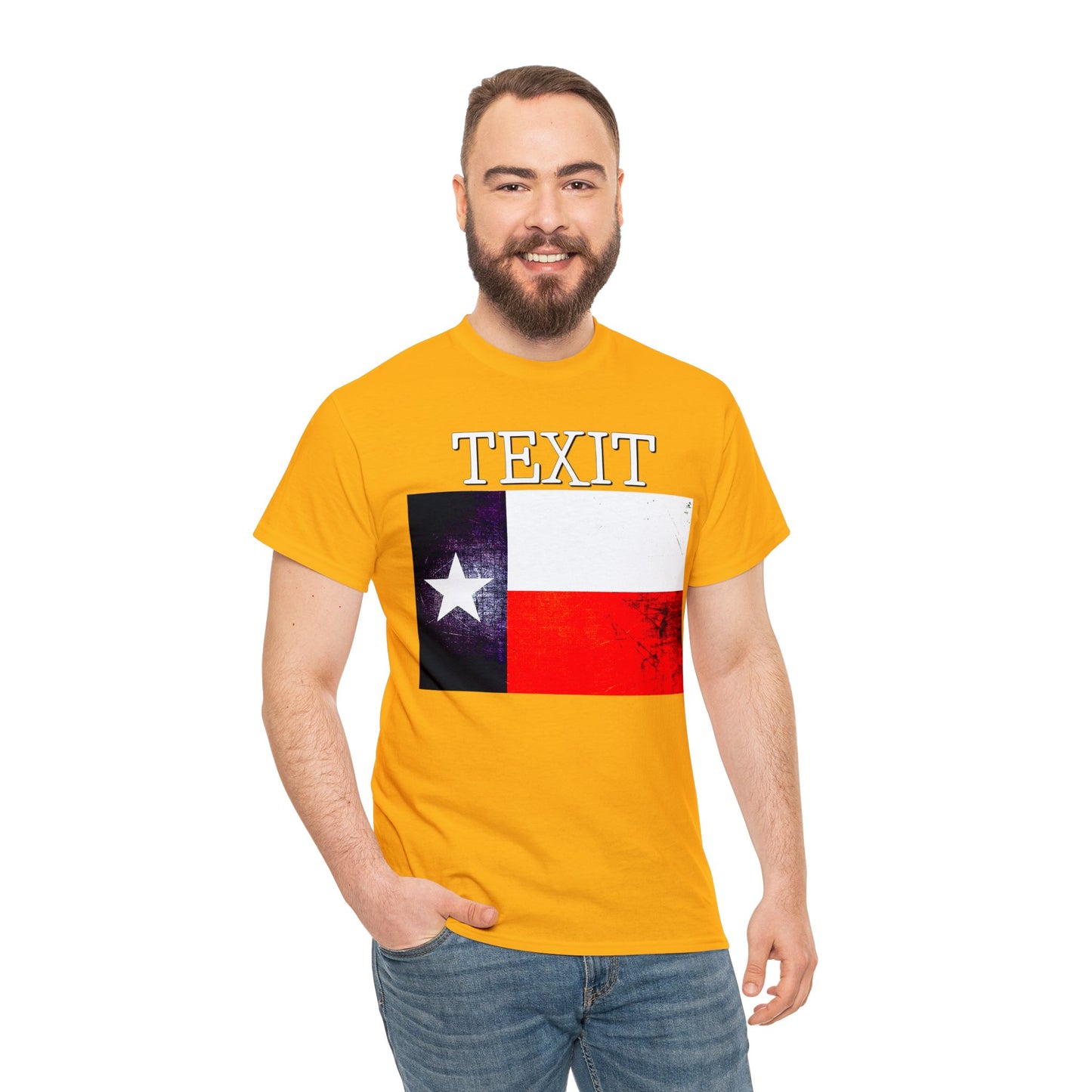 Texit Texas Flag Texas Independence Heavy Cotton Tee