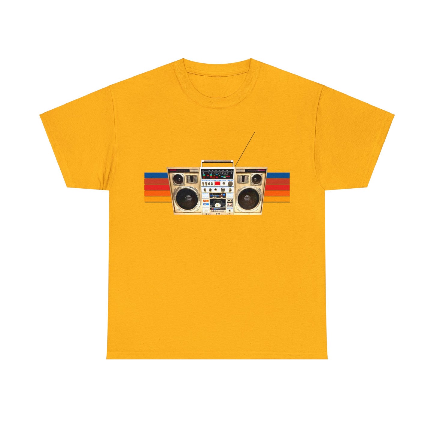 Jam Box, Ghetto Blaster, Boombox, Vintage Radio, Retro Cassette Player Heavy Cotton Tee