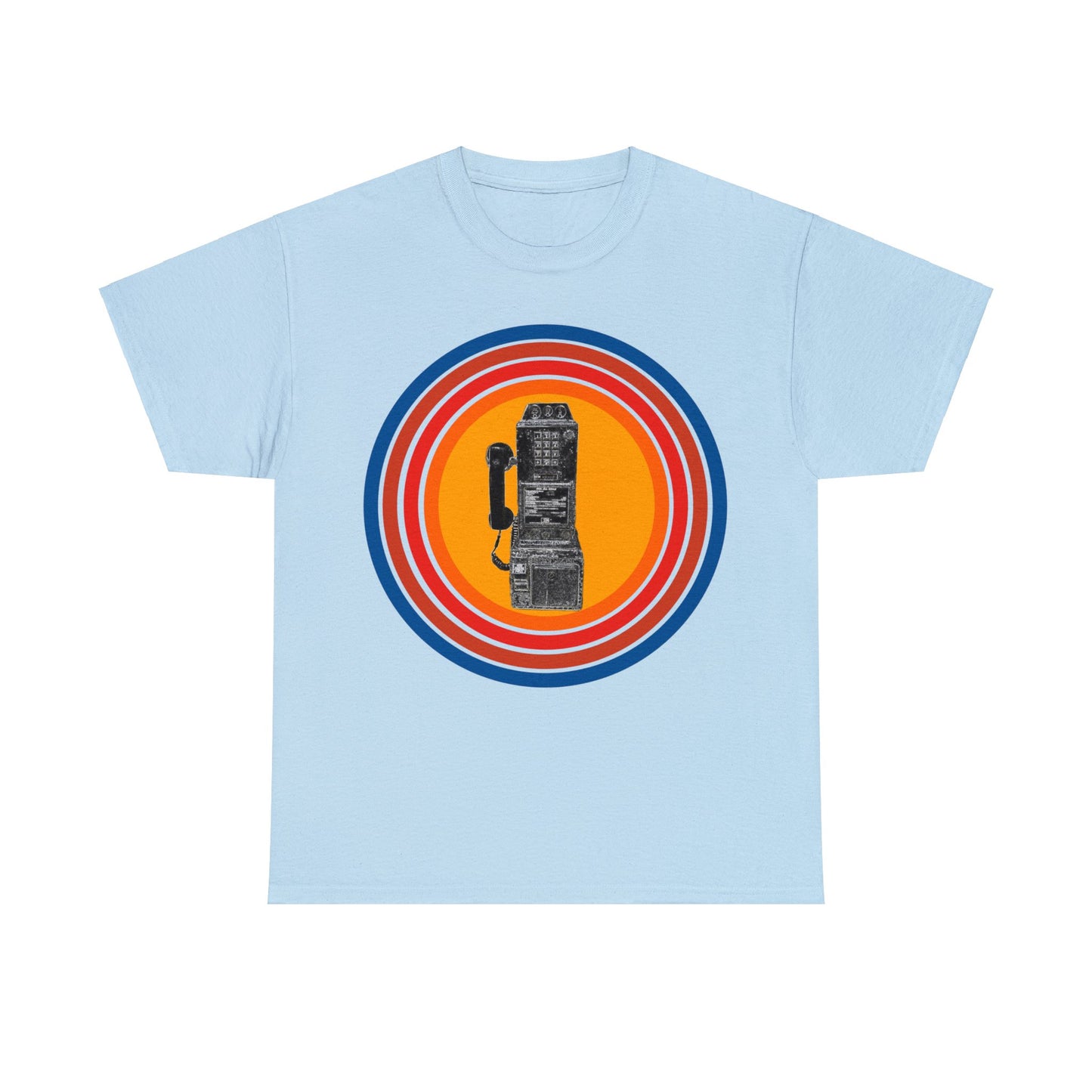 Vintage Retro Pay Phone Antique Telephone Phone Heavy Cotton Tee