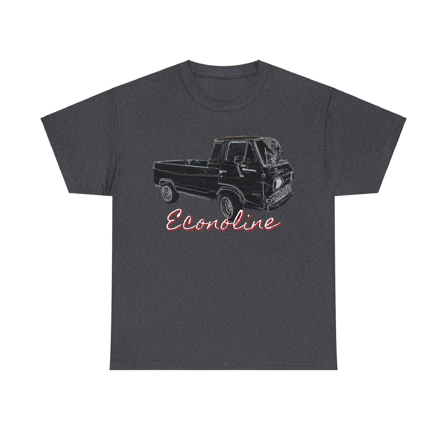 Econoline Pickup Truck, Vintage Pickup Truck, Old School Pickup Heavy Cotton Tee