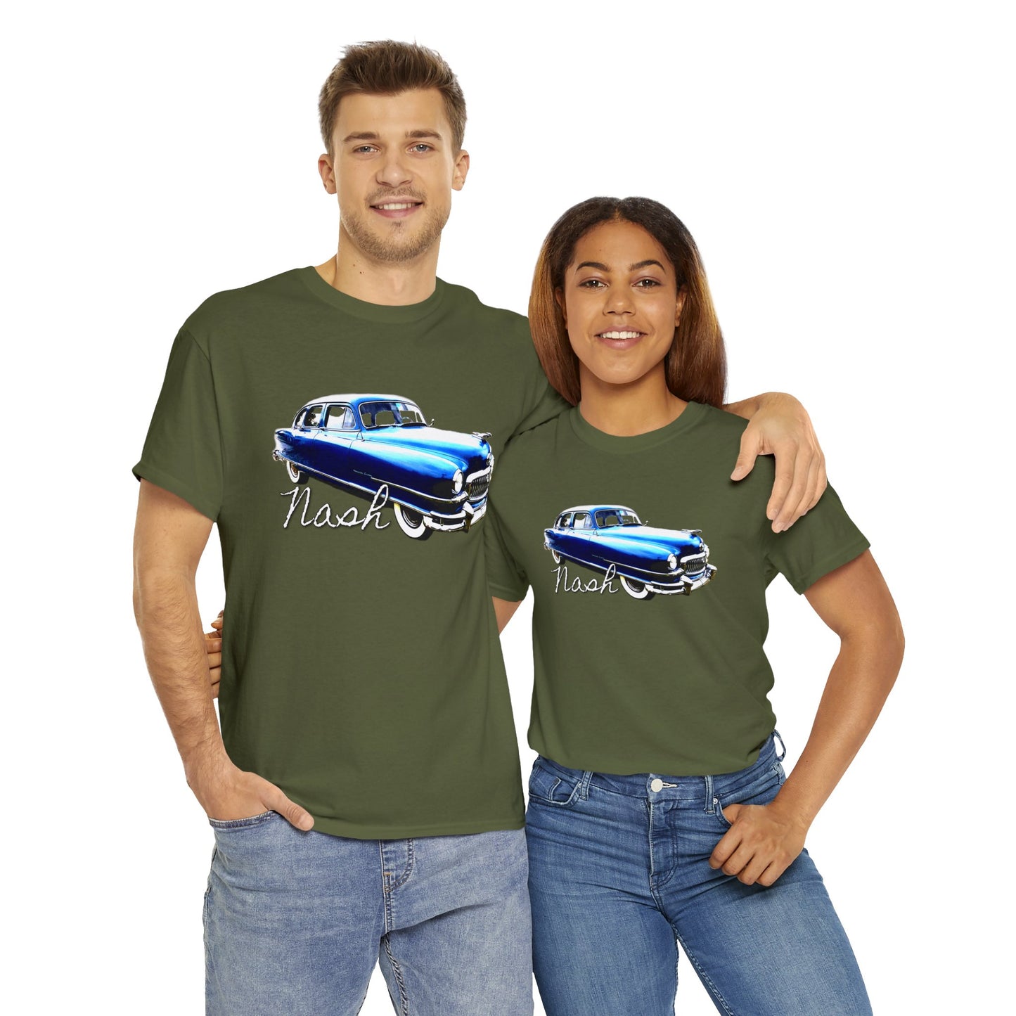 Nash Car, Vintage Car, Retro American Car, Mercury Heavy Cotton Tee