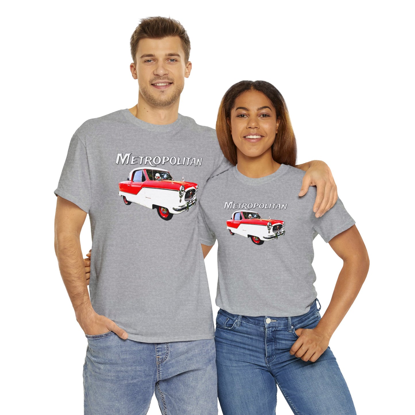 Metropolitan Car, Vintage Nash, Retro Metropolitan Automobile Heavy Cotton Tee