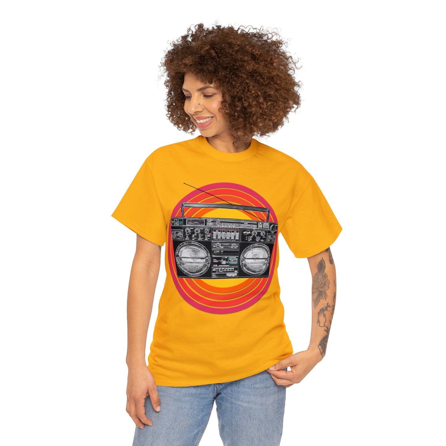 Jambox, Boom Box, Ghetto Blaster, Radio, Tape Player Heavy Cotton Tee