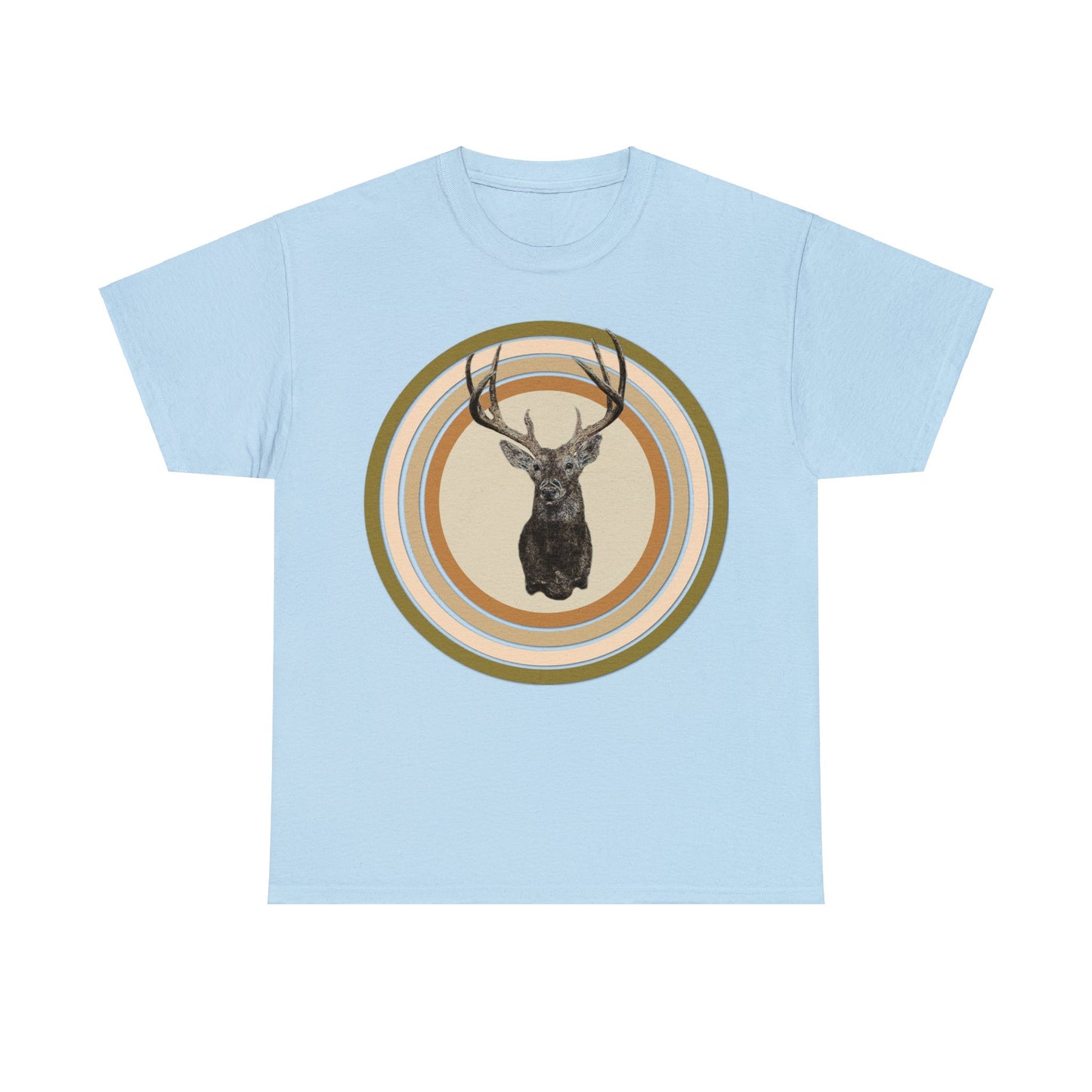 White Tail Deer, Deer Hunting, Deer Hunter, 8 Point Deer, Buck Heavy Cotton Tee