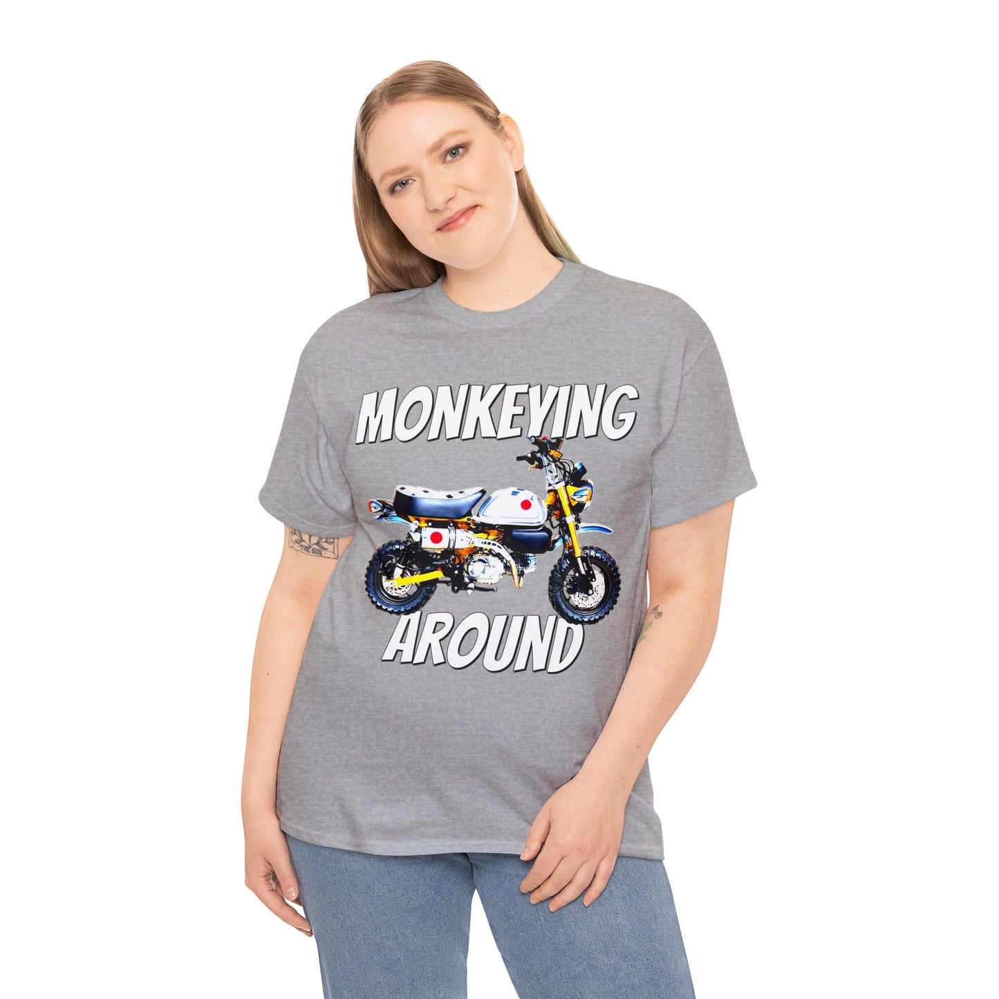 125Z Monkey Motorcycle, Mini Bike, Motocross, Off Road Heavy Cotton Tee