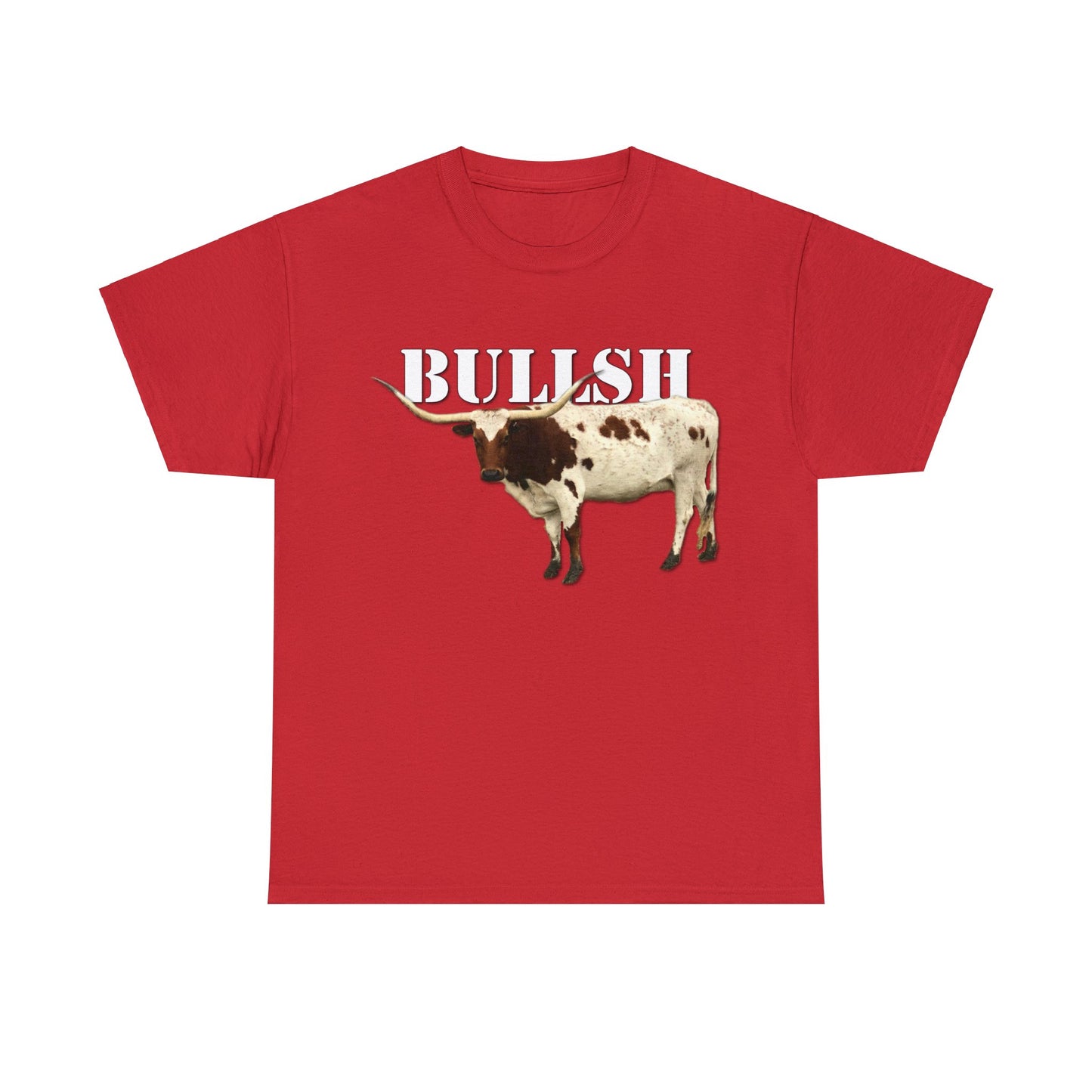 Bullsh, Longhorn, Cow, Cattle, Funny, Texas, Country Heavy Cotton Tee