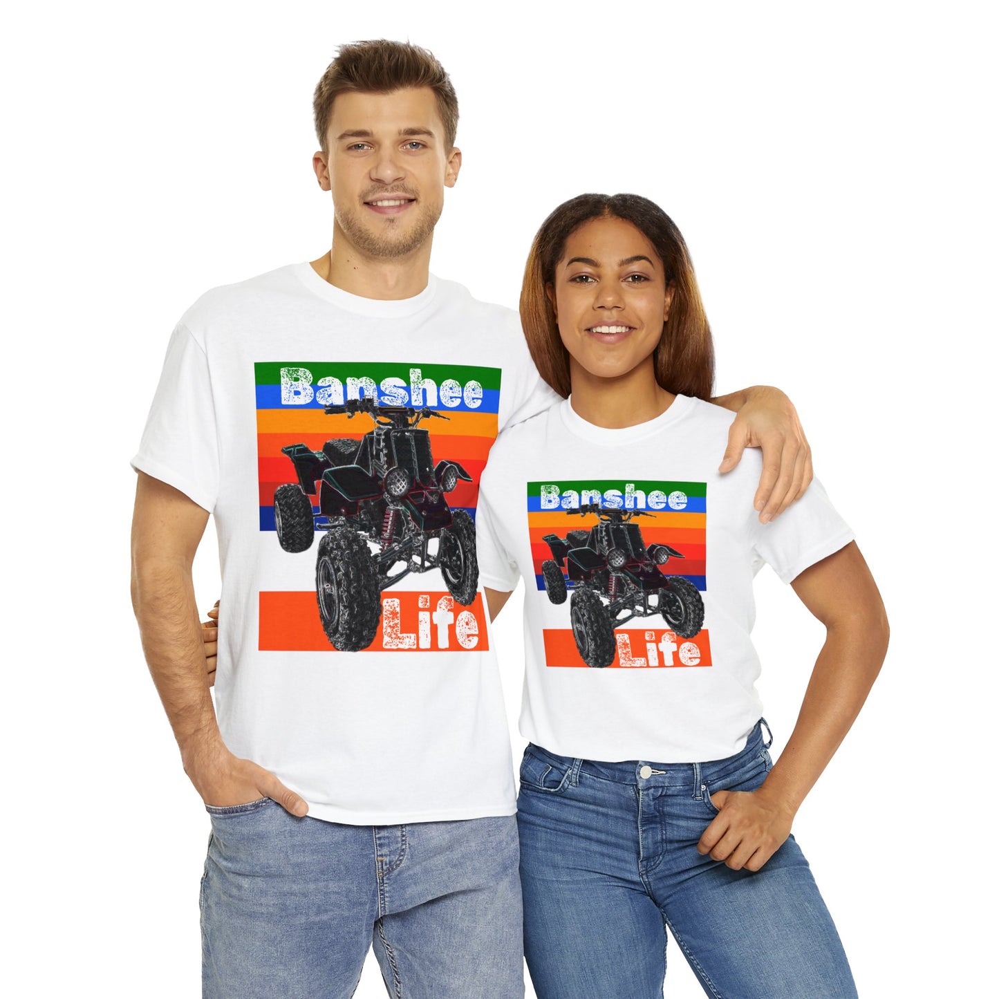 Banshee Quad ATV, Banshee Four Wheeler, Quad Bike Heavy Cotton Tee