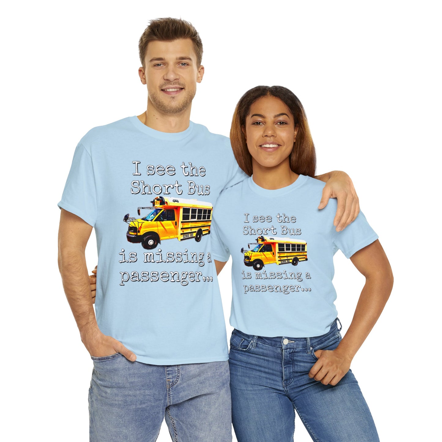 Short Bus, Short Bus Rider, I Survived Riding the Short Bus Heavy Cotton Tee