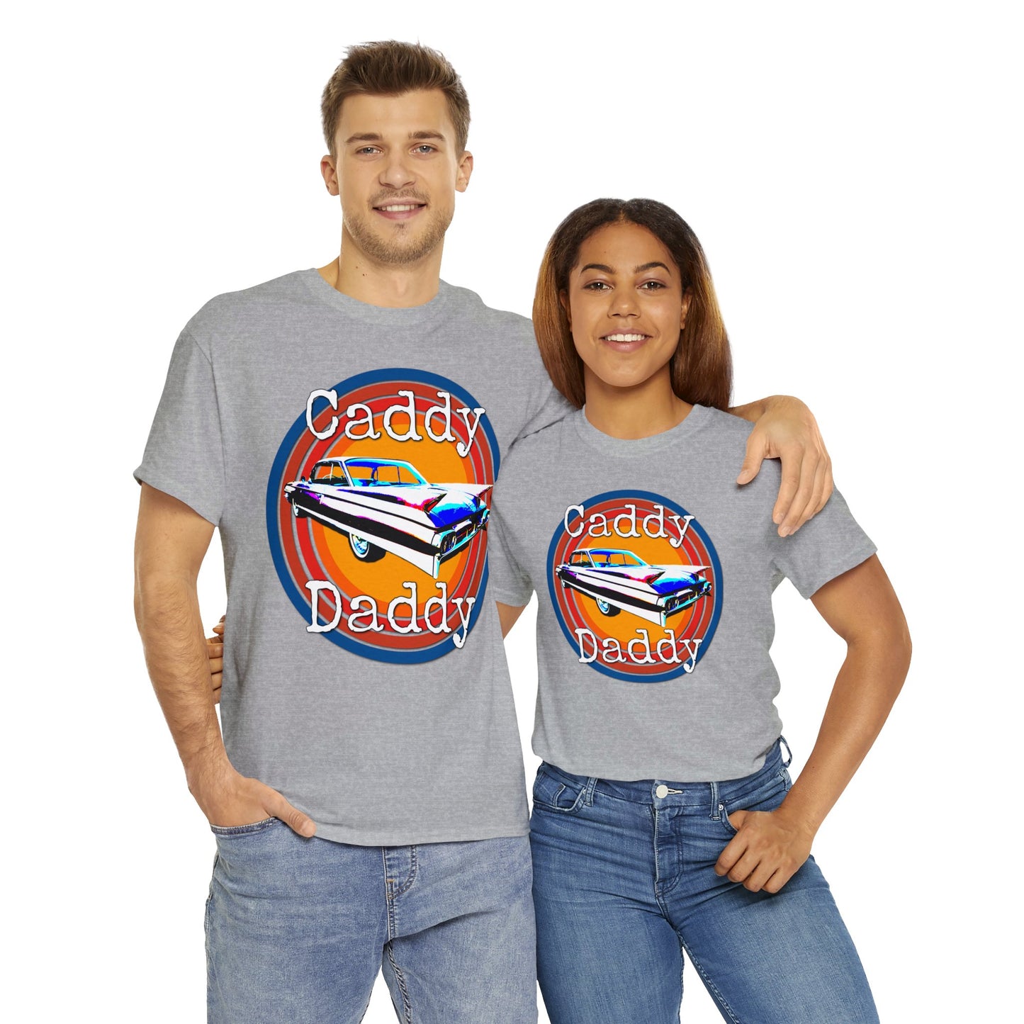 Cadillac, Vintage Car, Caddy Daddy, Retro DeVille Heavy Cotton Tee