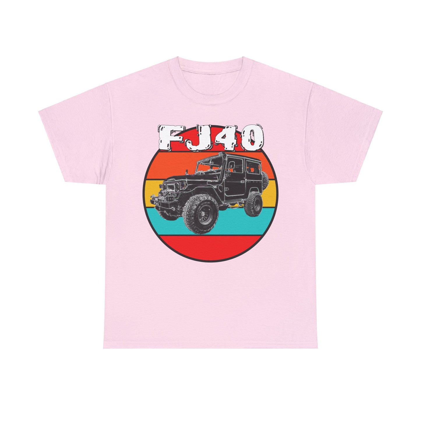 FJ 40 4x4 Off Road Truck Vintage Retro Heavy Cotton Tee