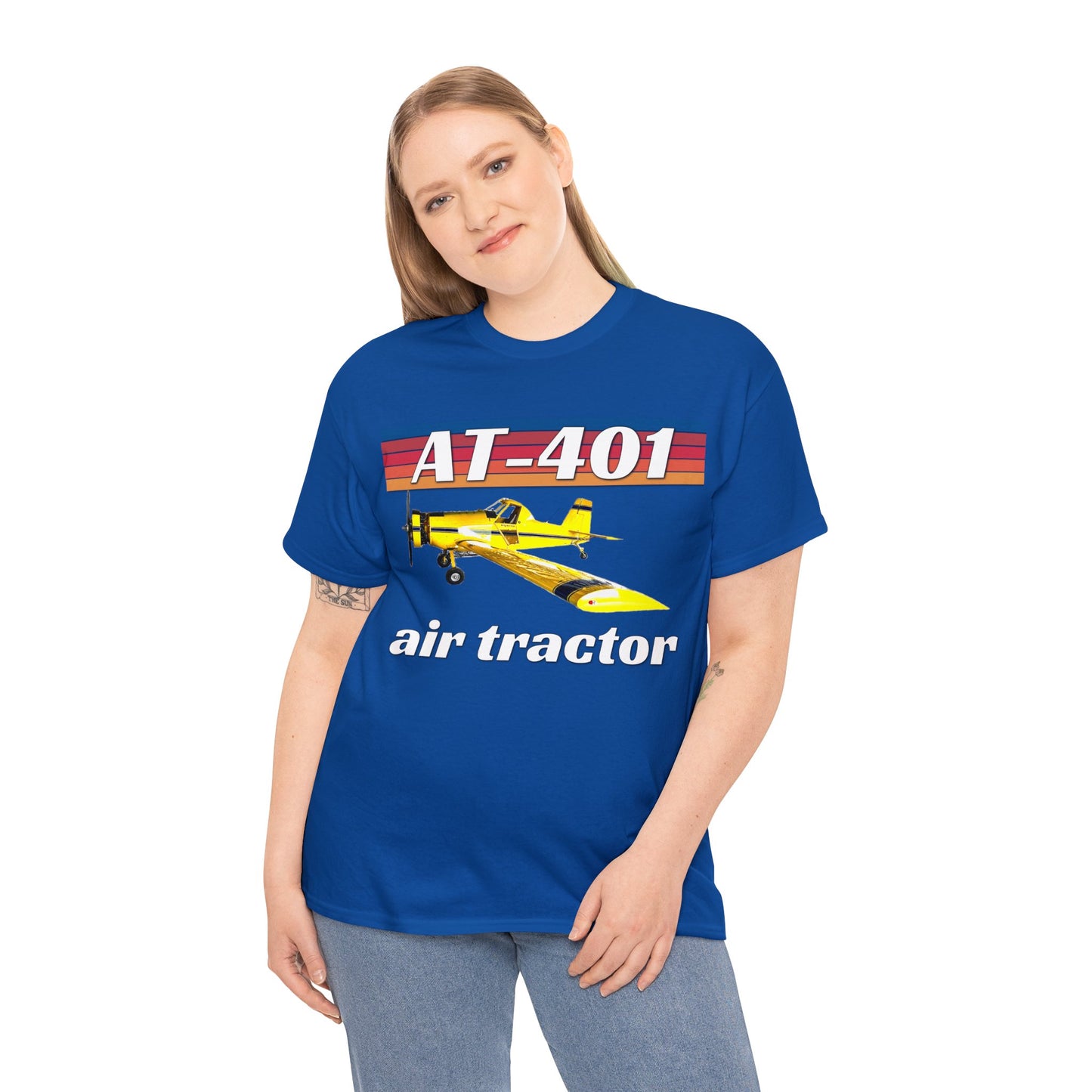 AT 401 Crop Duster Plane, Air Tractor Airplane, Farming Airplane Heavy Cotton Tee