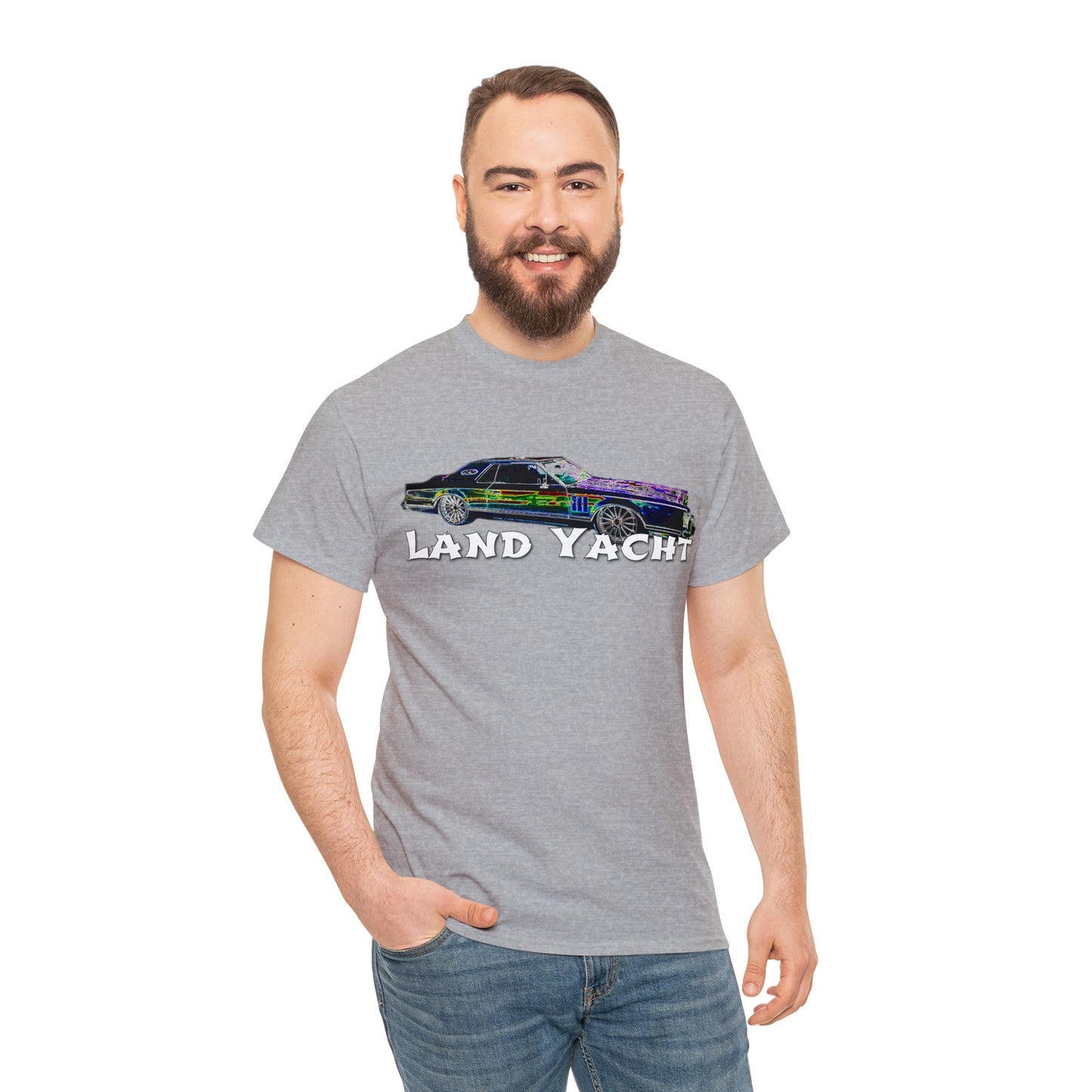 Land Yacht, Mark 5, Mark V, Vintage Car, Antique Automobile, American Car Heavy Cotton Tee