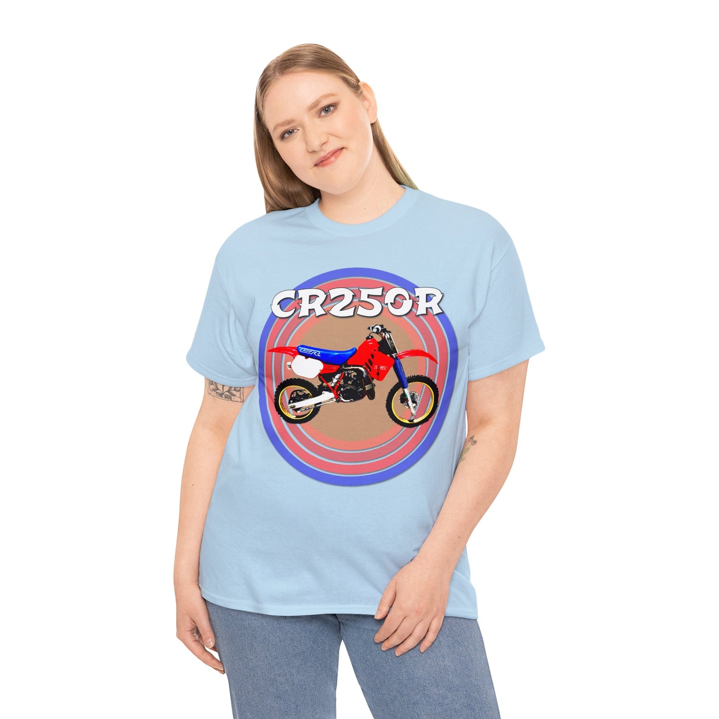 CR 250 R Vintage Retro Motorcross Motocross Motorcycle Dirt Bike Heavy Cotton Tee